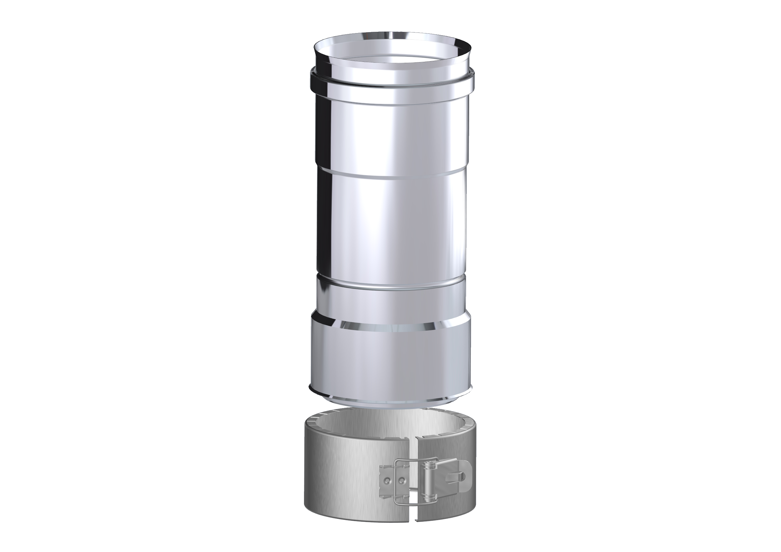 Adaptador condensación dinaflex a sw ø150 inox
