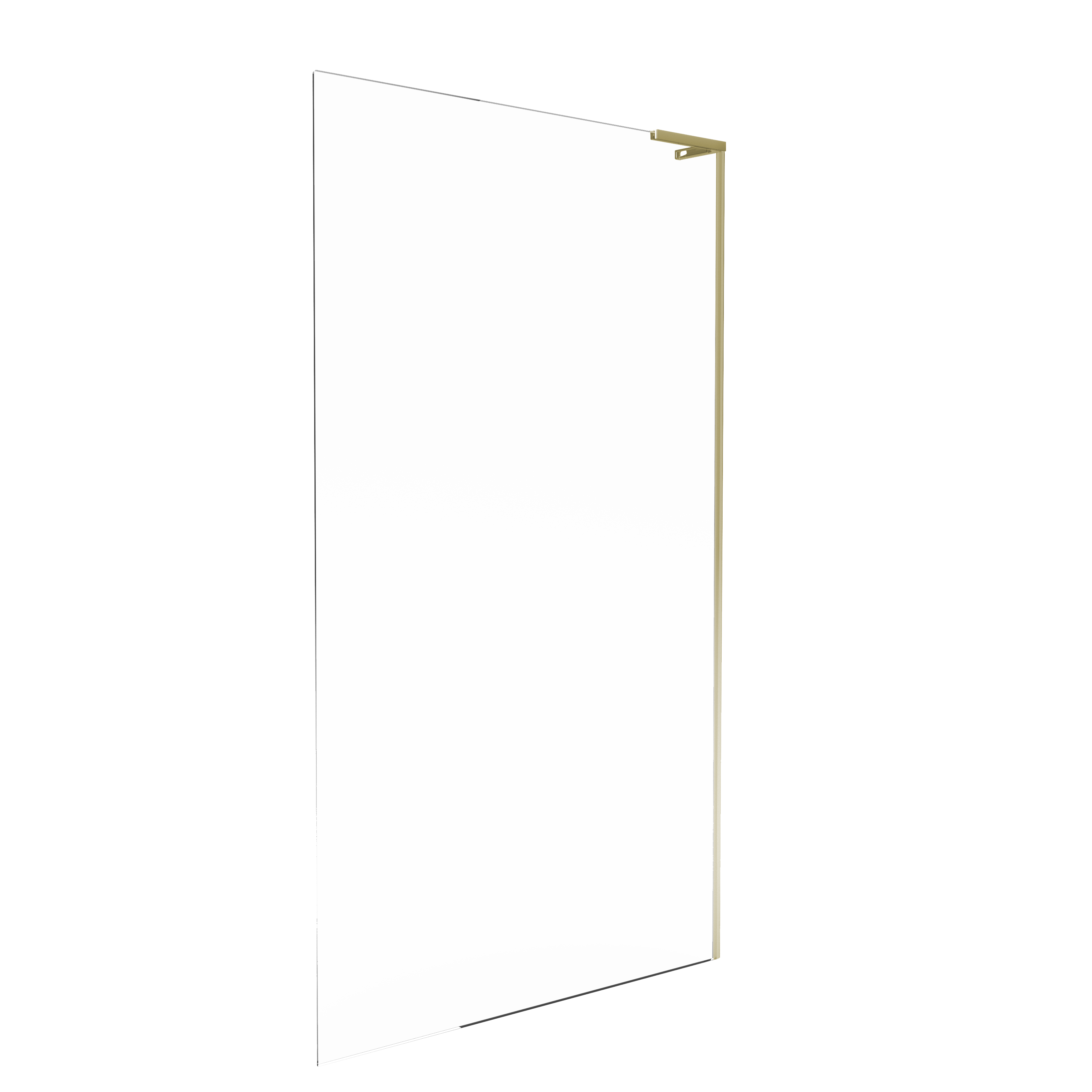 Kabina Walk-in Pure 90x200 transparentna profil złoty szczotkowany Durasan