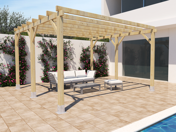 pergola de madera obramat