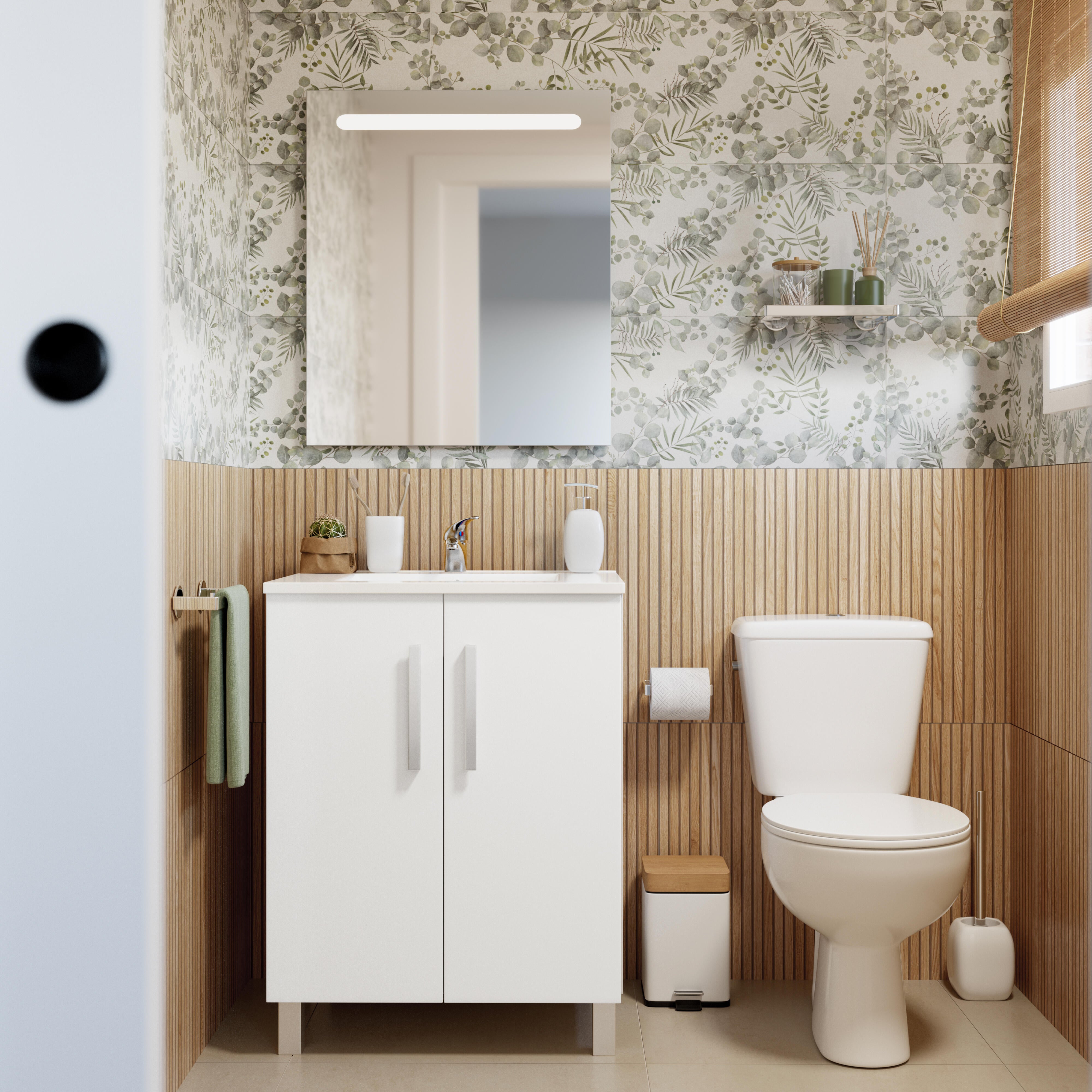 Balde do lixo SENSEA SCANDI 3L BRANCO MATE - 2