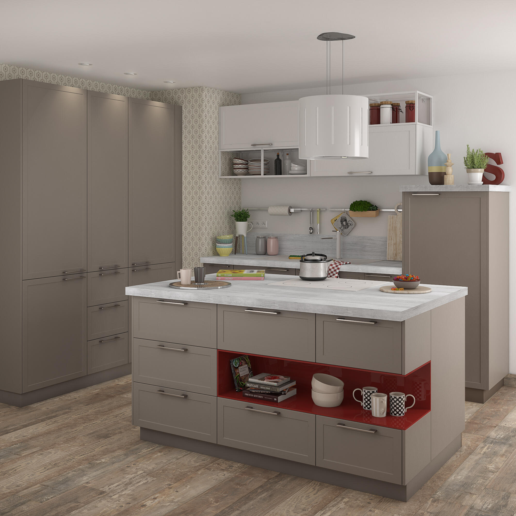 Front szuflady/okapowy FDL45/26 Newport taupe Delinia iD - 7