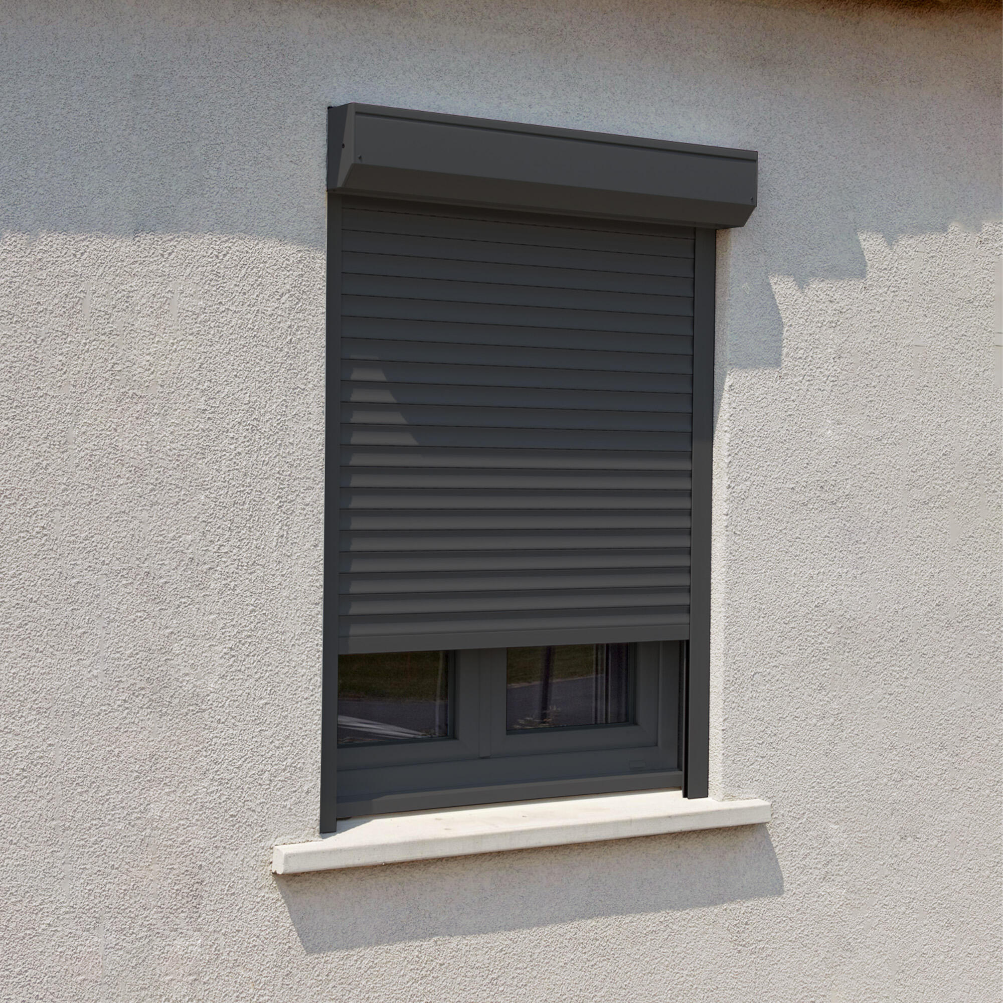 VOLET ROULANT FILAIRE EN ALUMINIUM GRIS ANTHRACITE H120xL120CM - 5