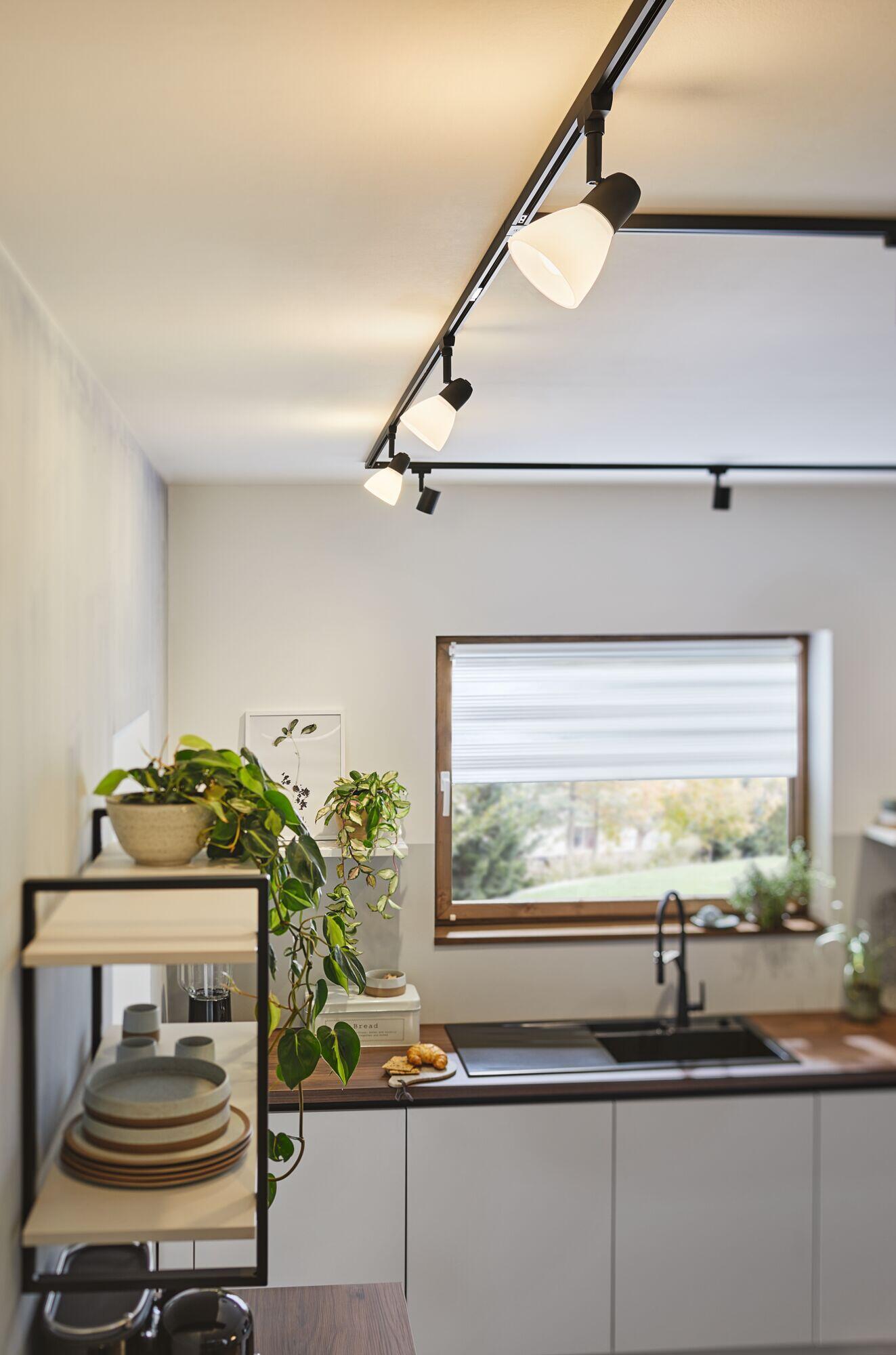 Spot URAIL Caps, E14 230V, métal noir/verre opalin, PAULMANN - 3