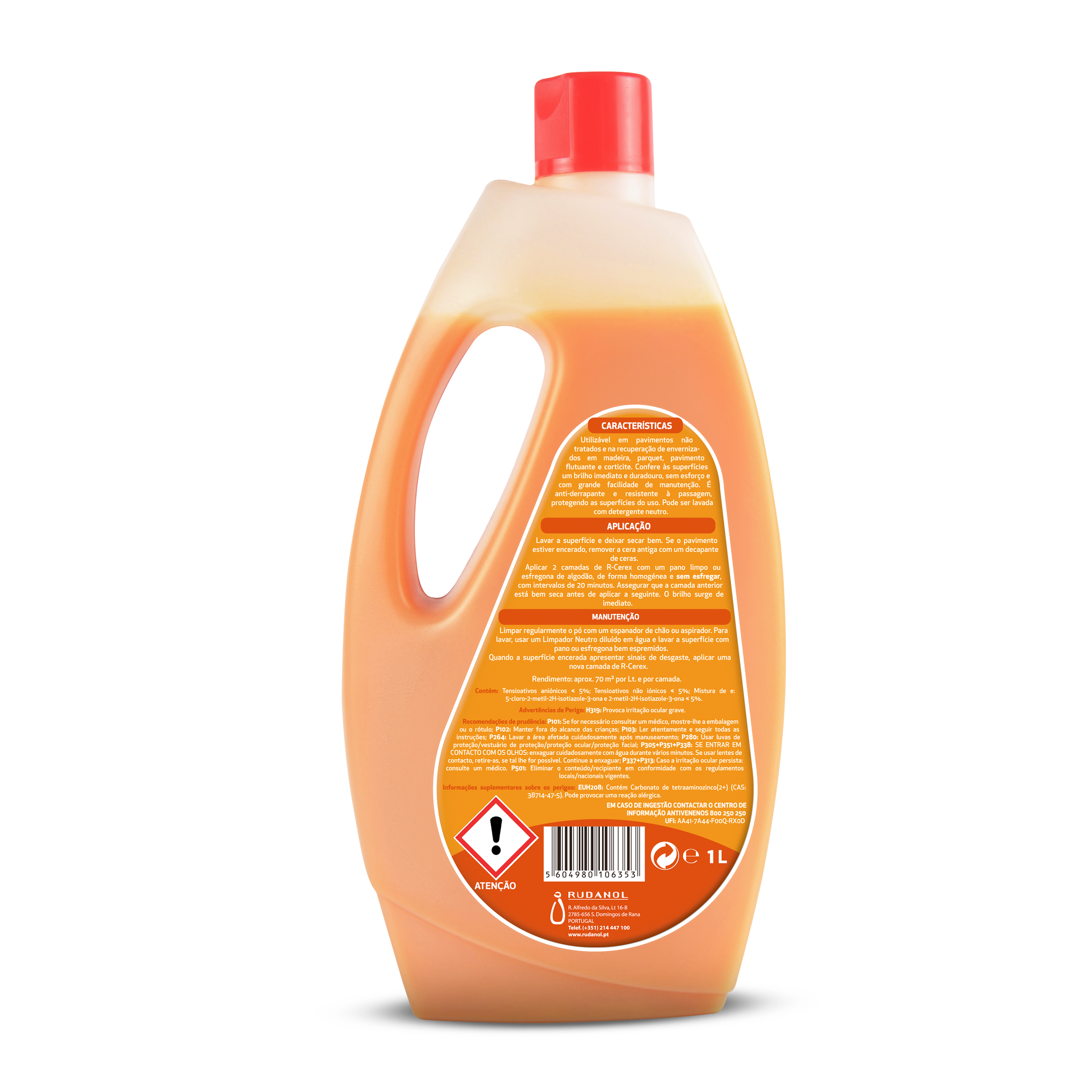 Cera acrílica para madeira amarela 1 L R-cerex - 2