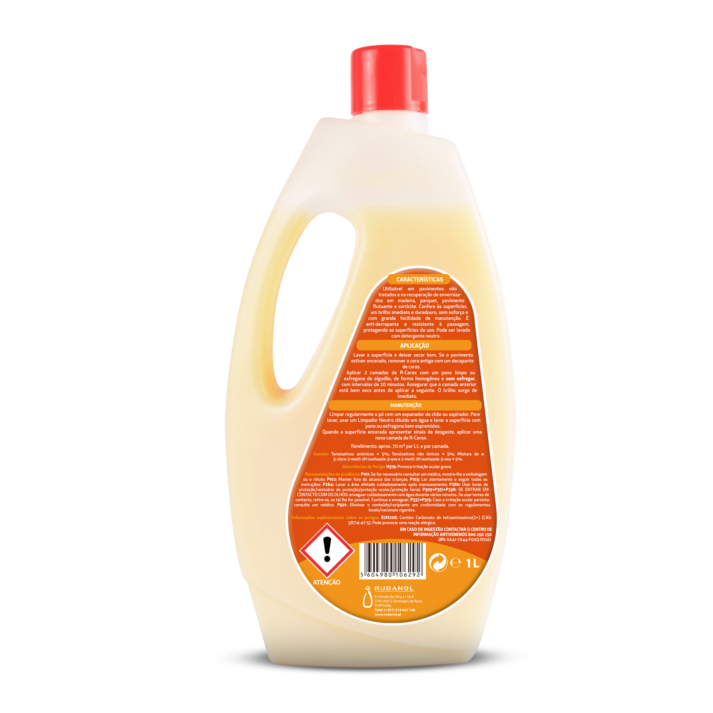 Cera acrílica para madeira incolor 1 L R-cerex - 2