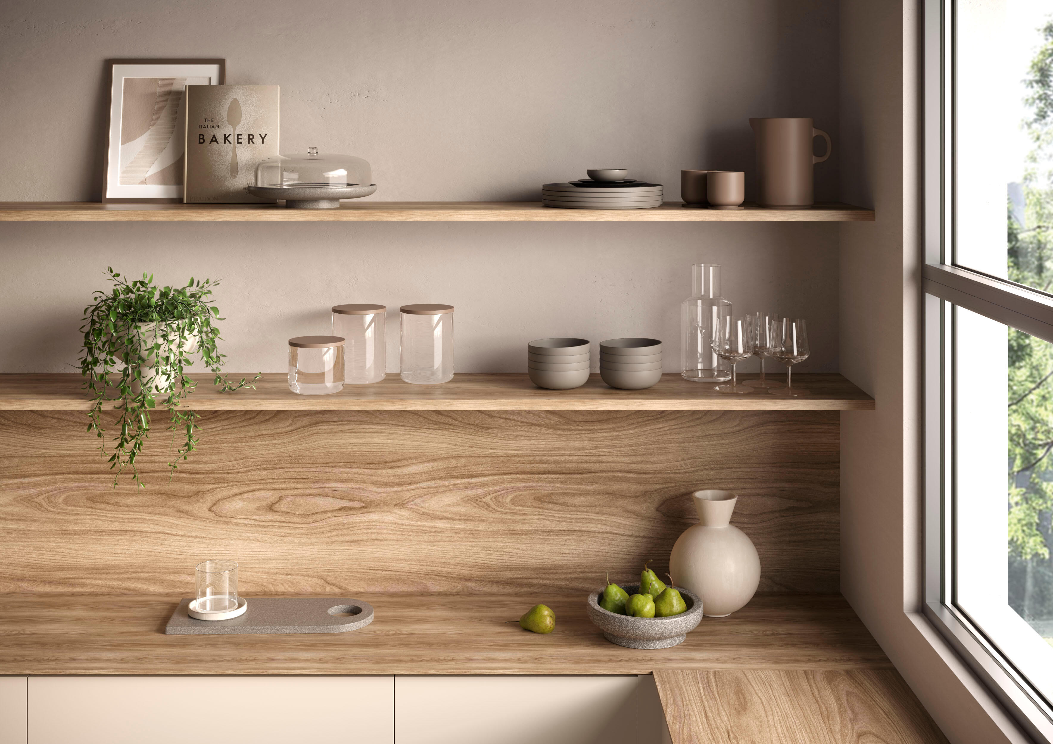 Ripiano per interno mobile in truciolare ARTENS L 100 x P 30 Sp 18 mm olmo barberino - 2