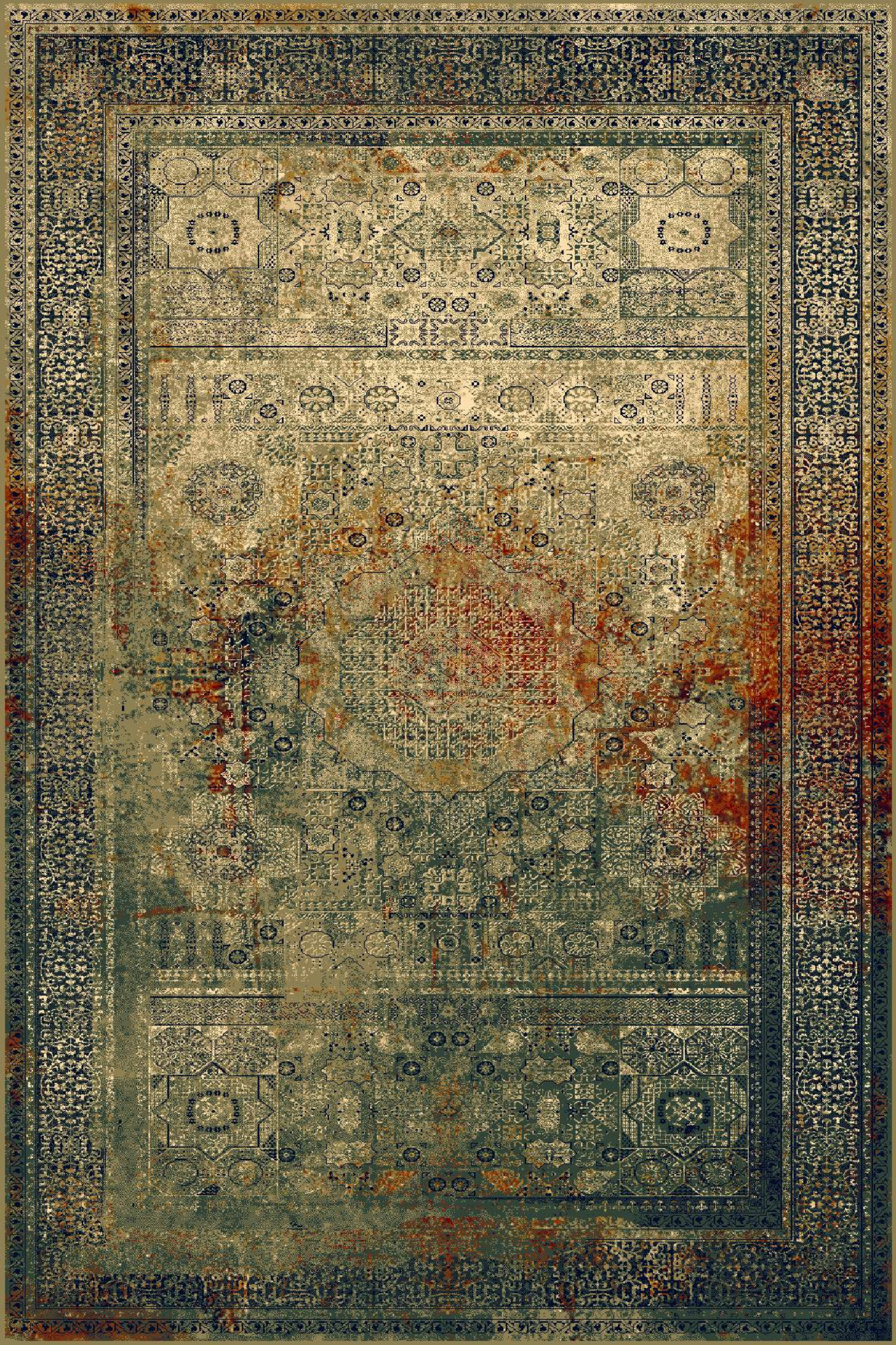 Dywan wełniany Mamluk Szmaragd 200 x 300 cm