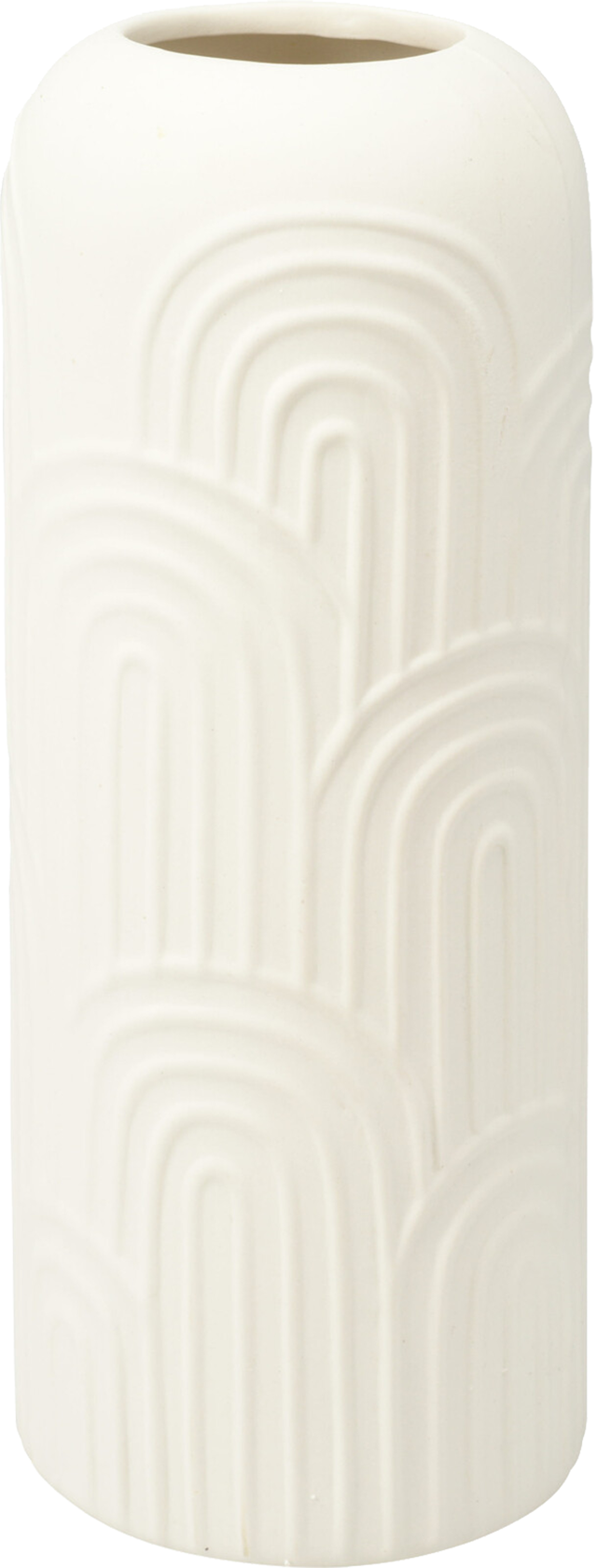 Wazon ceramiczny Łuki wys. 27 cm biały