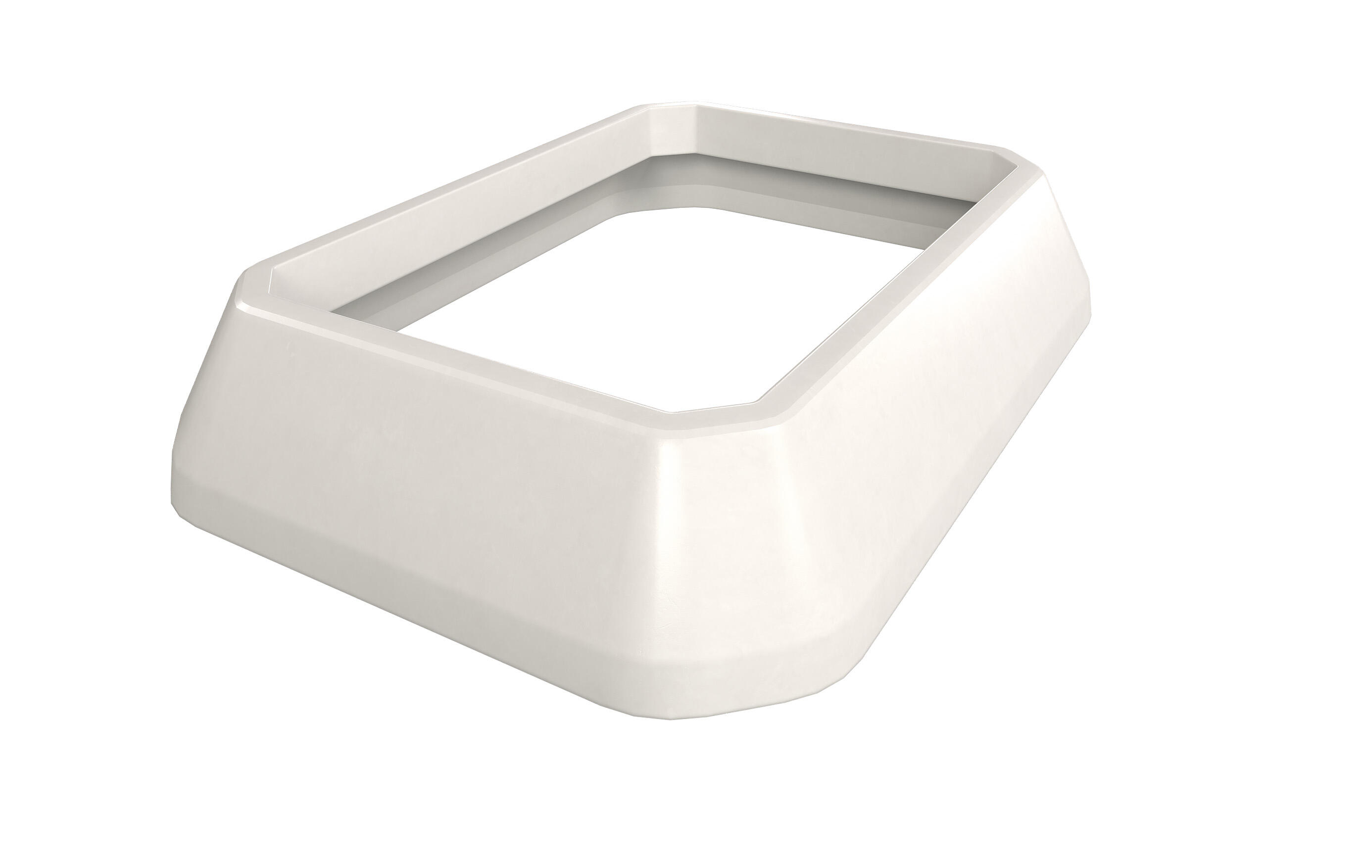 Poste base de pvc blanco clea