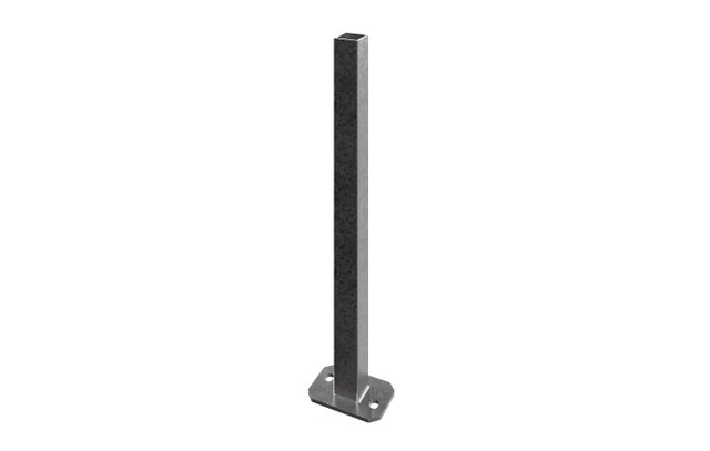 Platine de fixation à clouer acier, H.40 cm