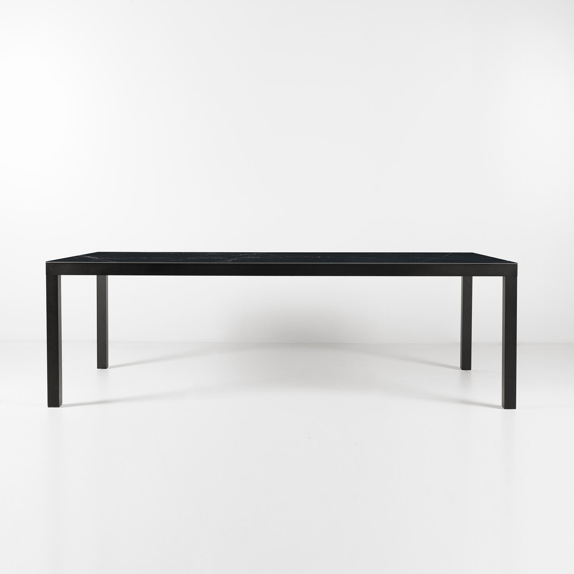 mesa de aluminio y ceramica xxl mikonos antracita de 120x74x260 cm