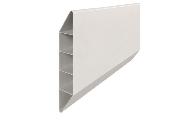 Lame de clôture persienné pvc blanc Cléa, L.150 x Ht.16 cm x Ep. 30 mm