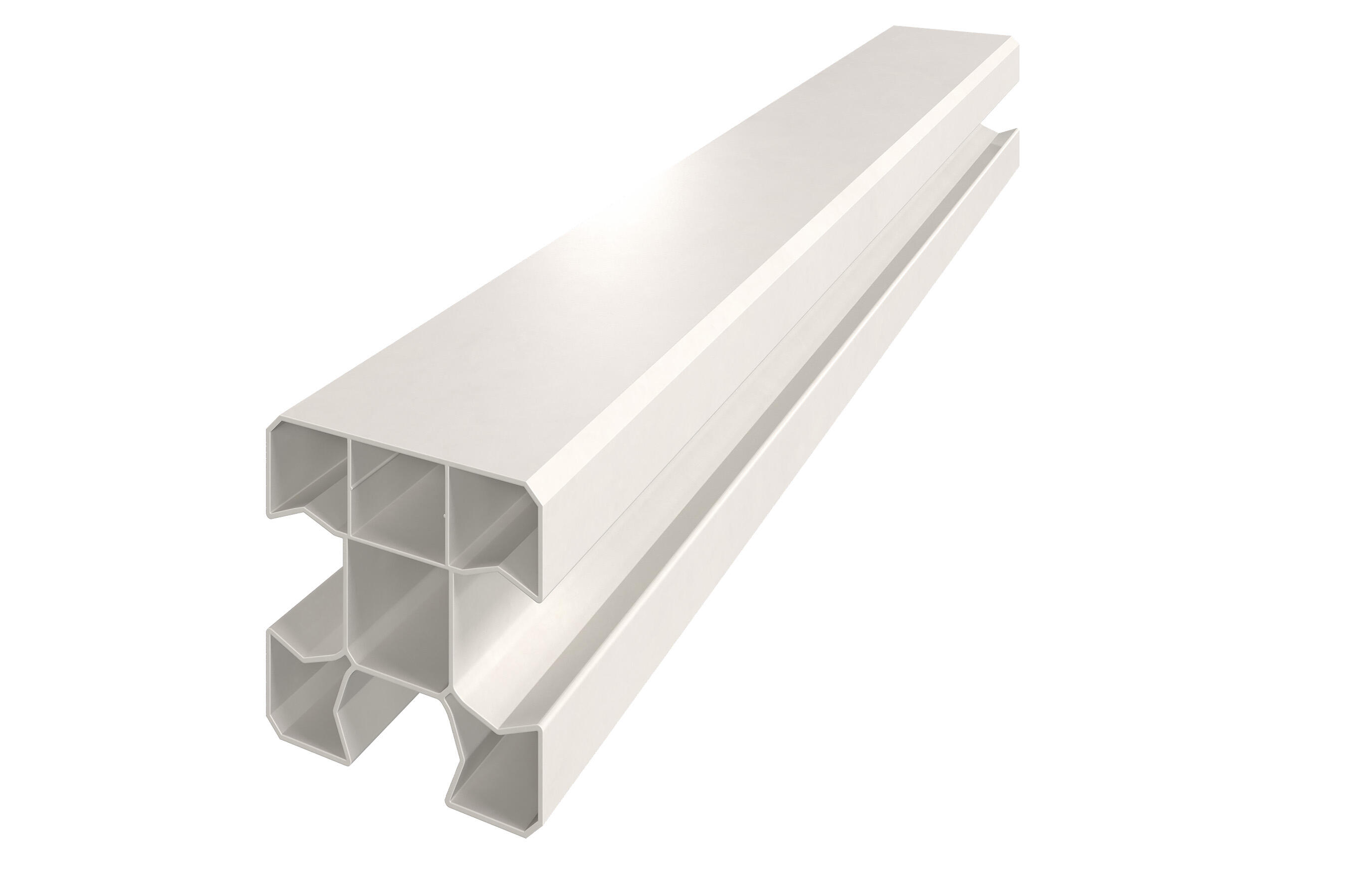 Poste de ángulo de pvc blanco clea