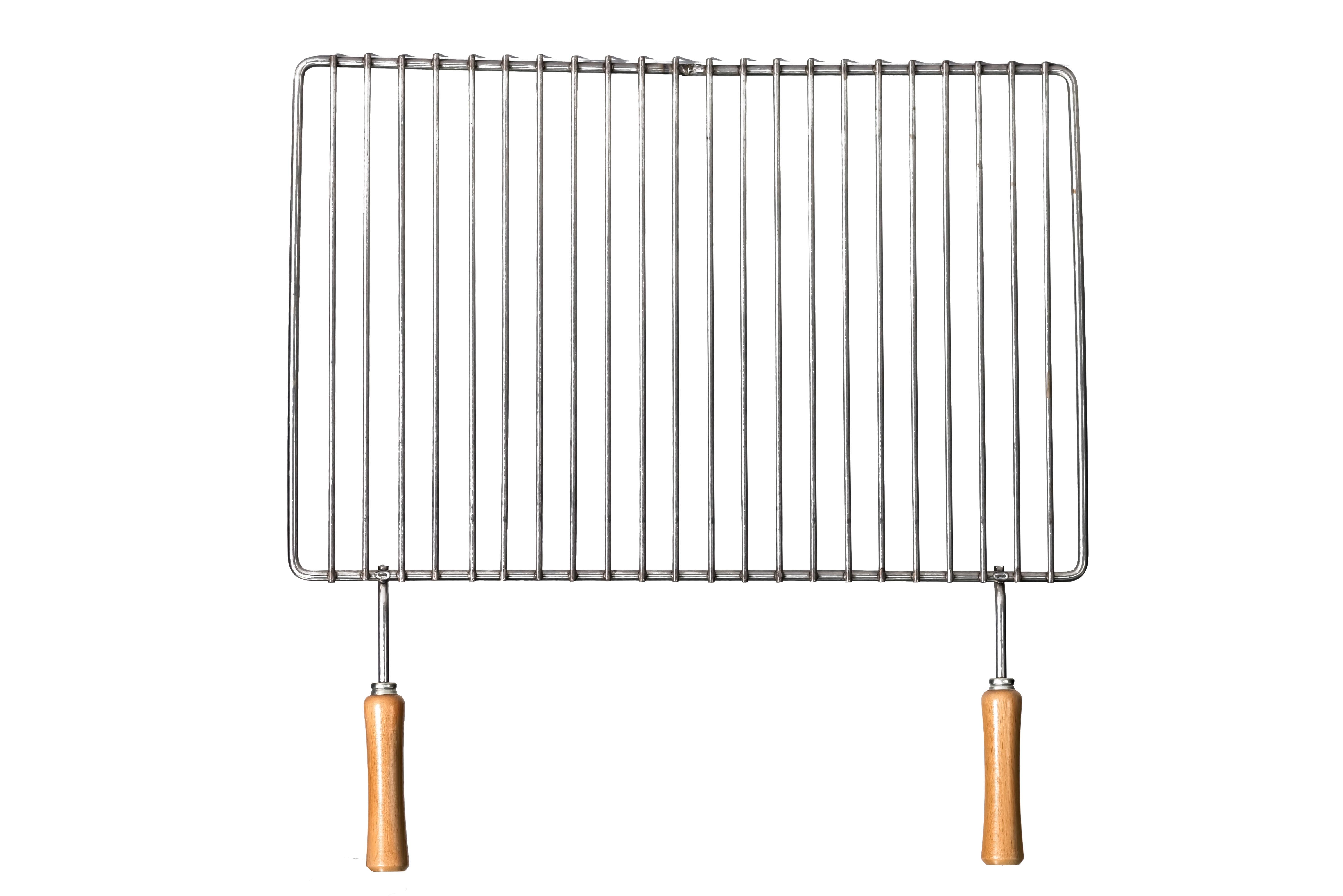 Parrilla doble de barbacoa de acero 49x1.5x49 cm