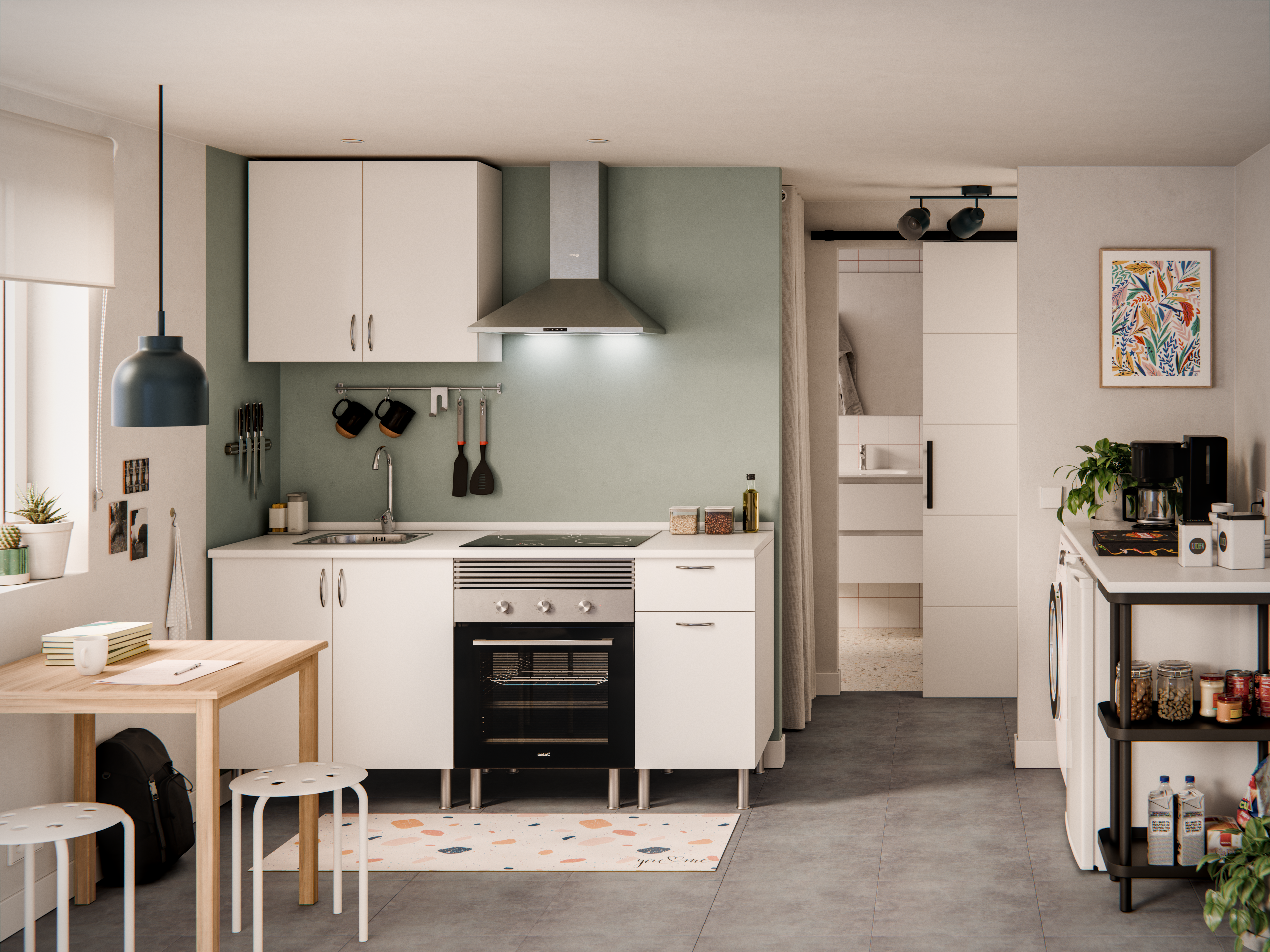 Tampo de bancada laminado BRANCO MATE 180X63X2.8 CM - 5