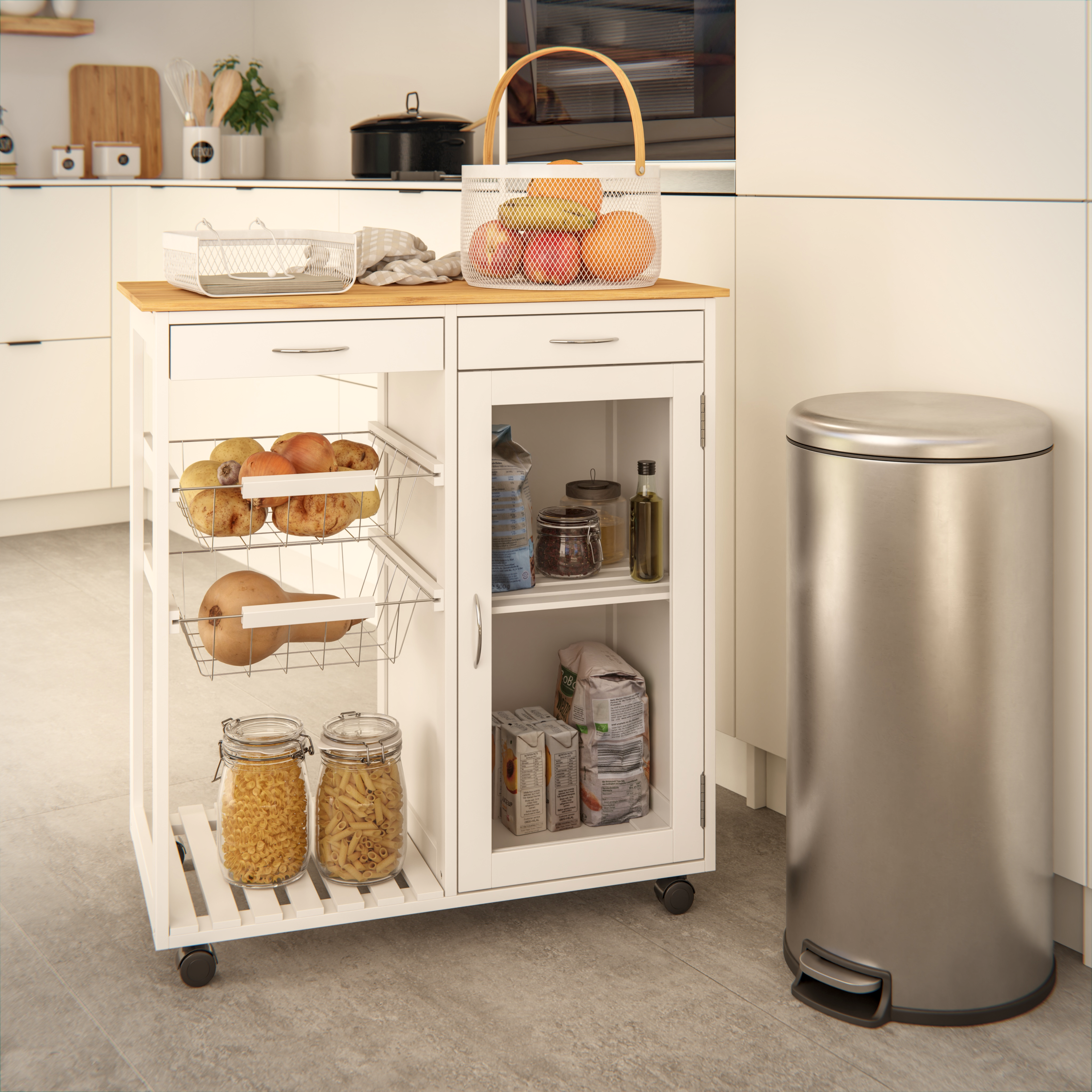 Balde do lixo fecho suave 28 L Delinia inox escovado - 3