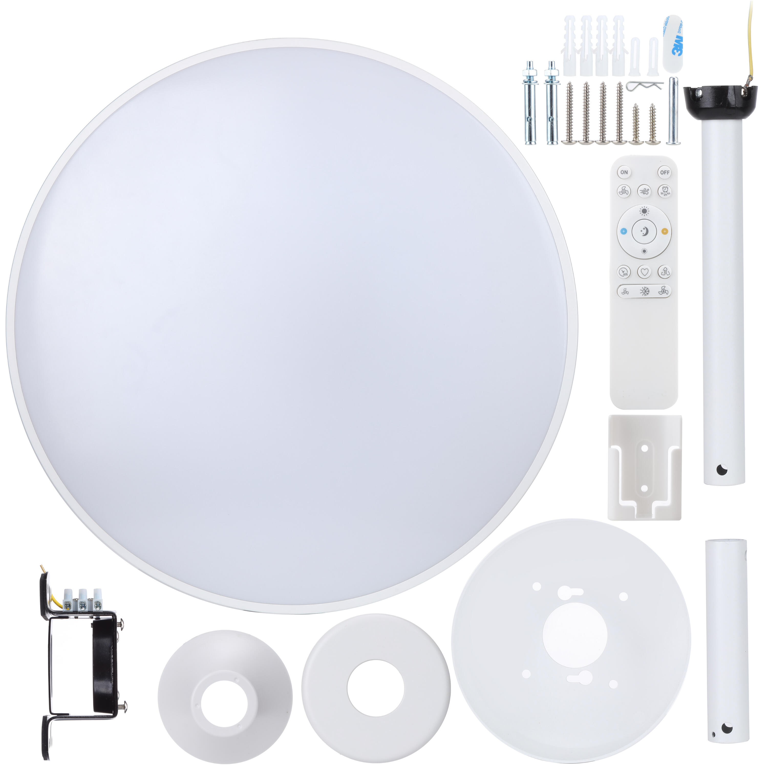 Ventilador de techo con luz silencioso DC 22W con mando ø106 cm Torrent blanco luz CCT 3 aspas retráctiles tipo lámpara| 6 velocidades| modo verano/invierno| recomendado de 13 a 20m² - 7