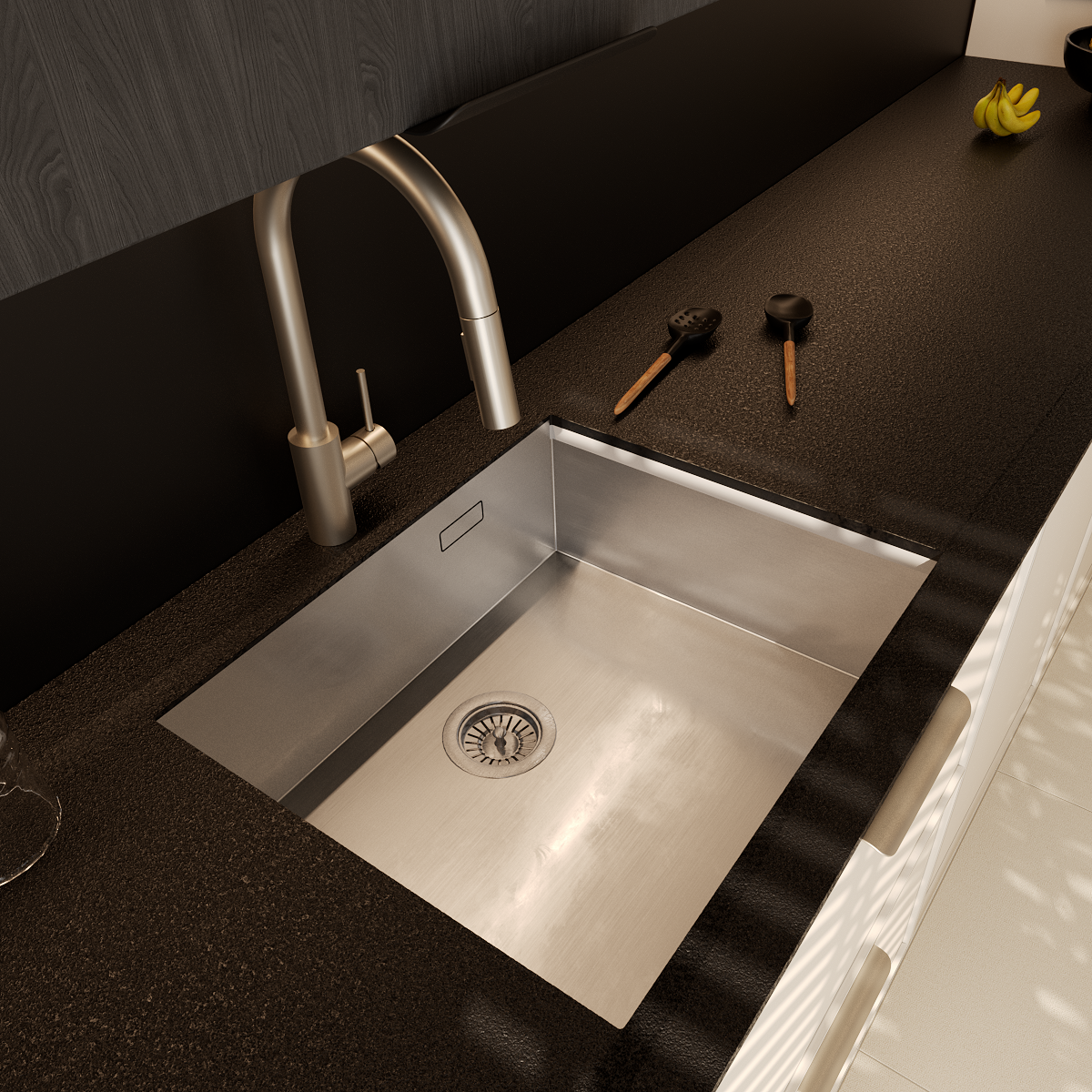 Panel kuchenny ścienny 65 x 305 cm czarny mat 103T Biuro Styl - 6