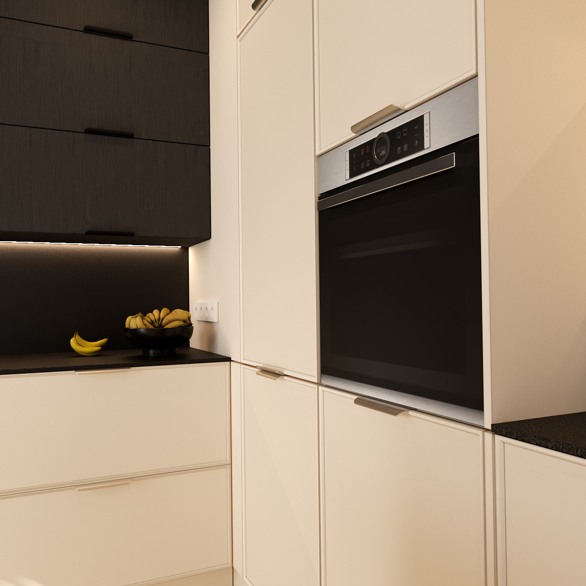 Panel kuchenny ścienny 65 x 305 cm czarny mat 103T Biuro Styl - 4