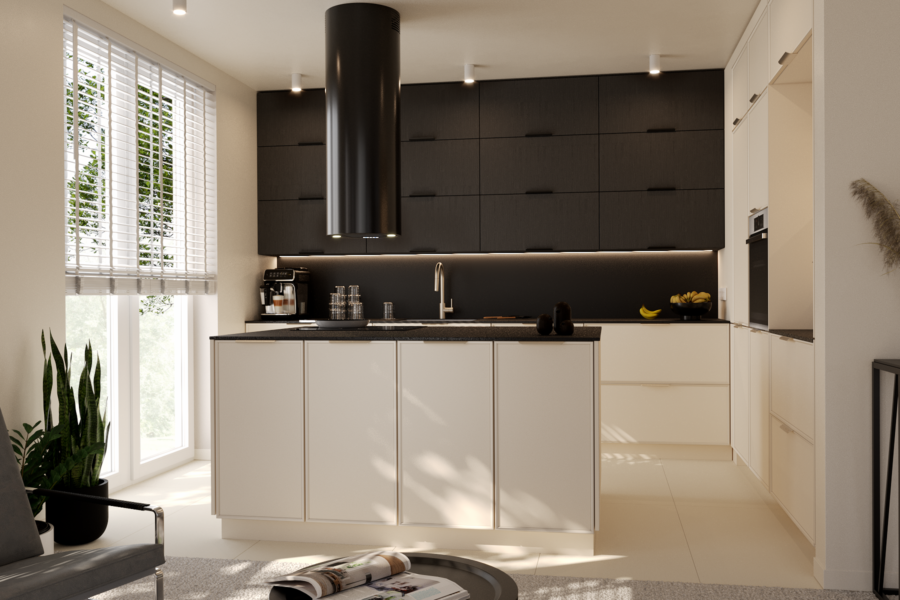 Panel kuchenny ścienny 65 x 305 cm czarny mat 103T Biuro Styl - 3