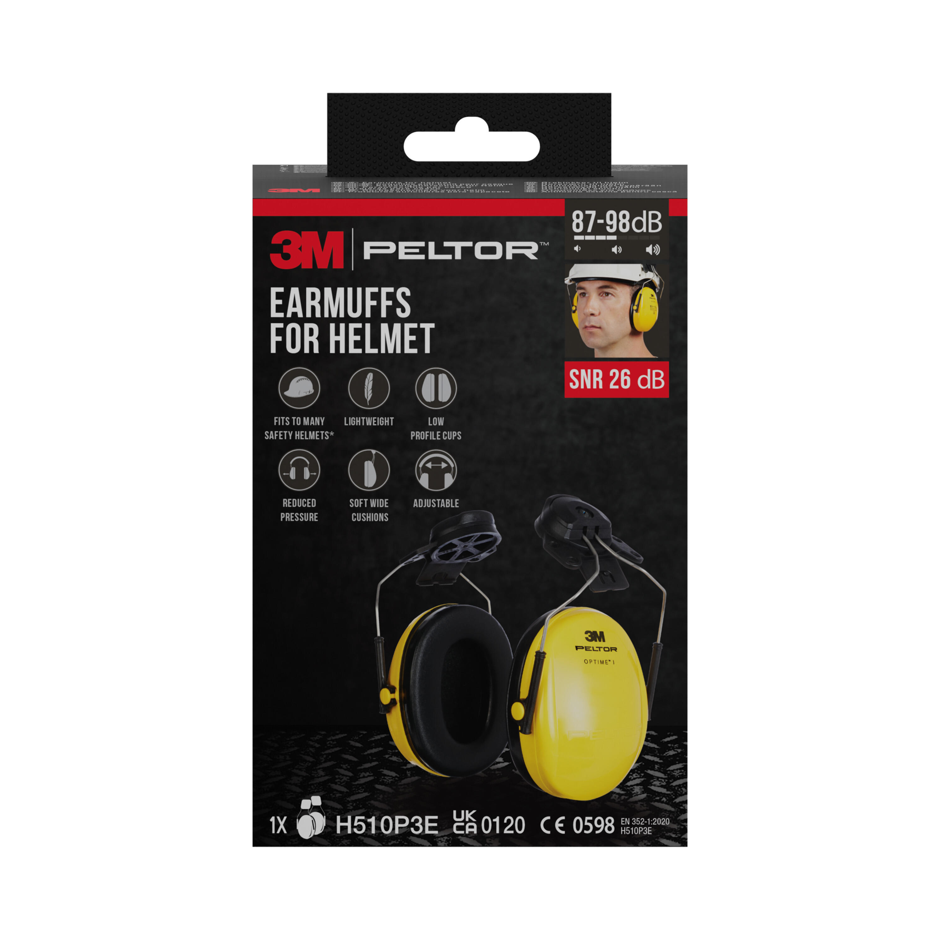Protetor auditivo 26DB para capacete H510P3E 3M - 7