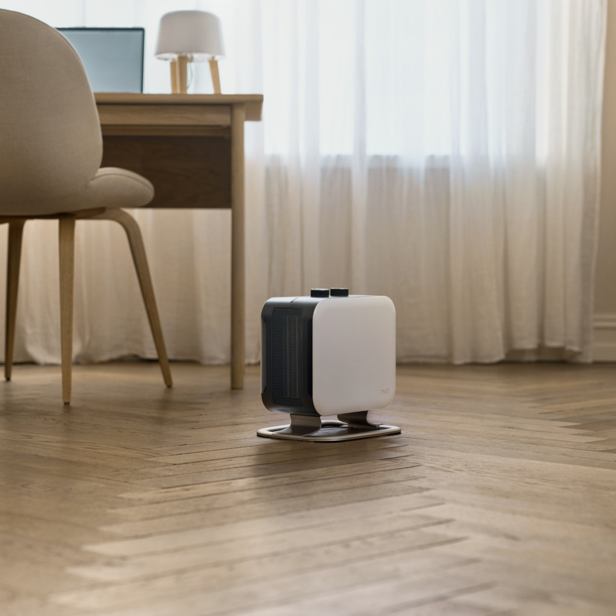 Radiateur soufflant électrique design scandinav 1800 W MILL blanc - 4