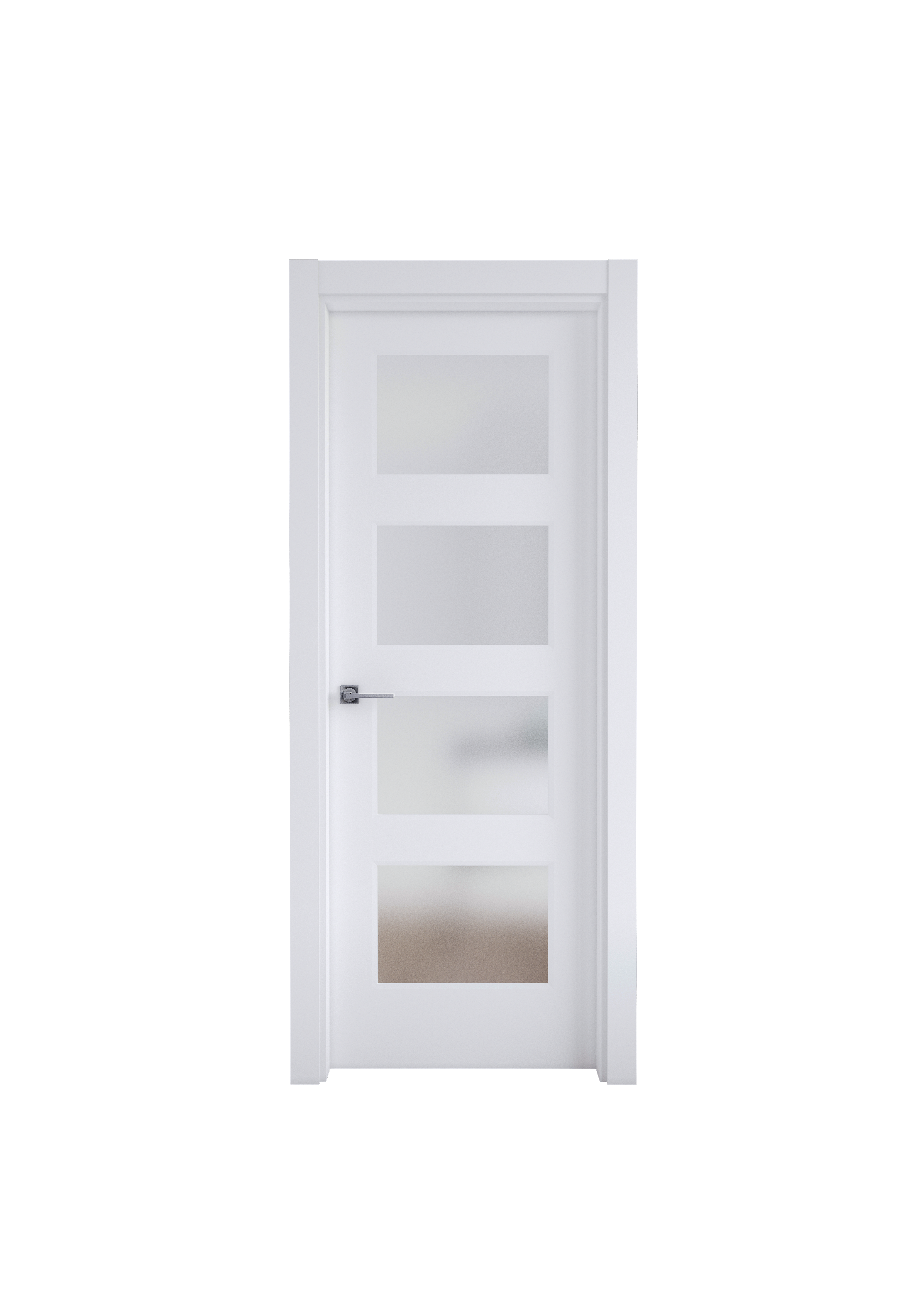 Puerta interior abatible bosco blanco premium apertura dcha cristal 6x2 72.5cm