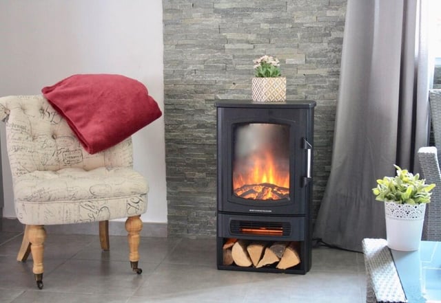 Chemin'Arte Foyer électrique Helsinki à poser Effet flammes, Chauffage