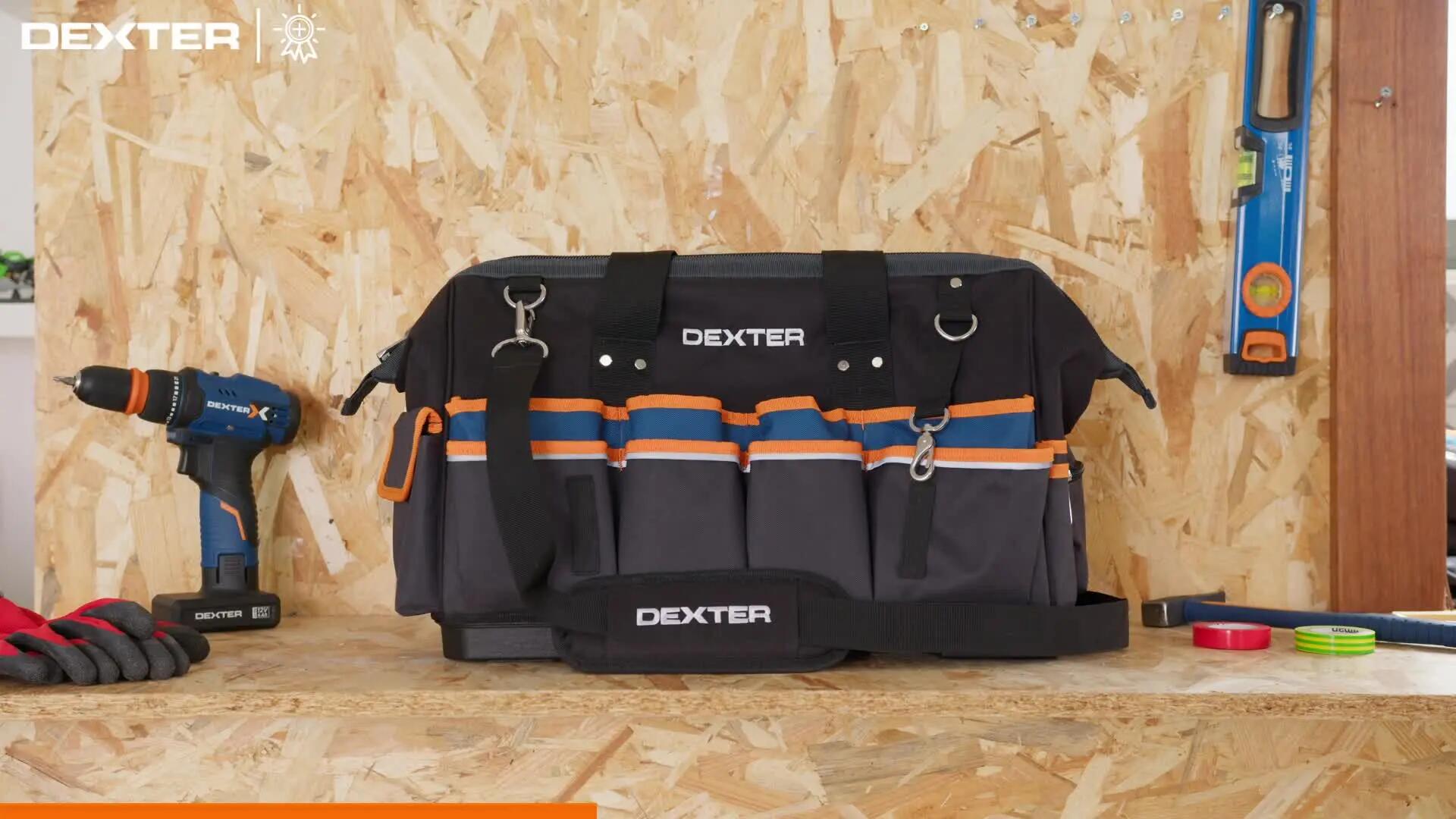 Mochila porta ferramentas trolley 40 litros poliéster 35x51x23 cm Dexter - 3