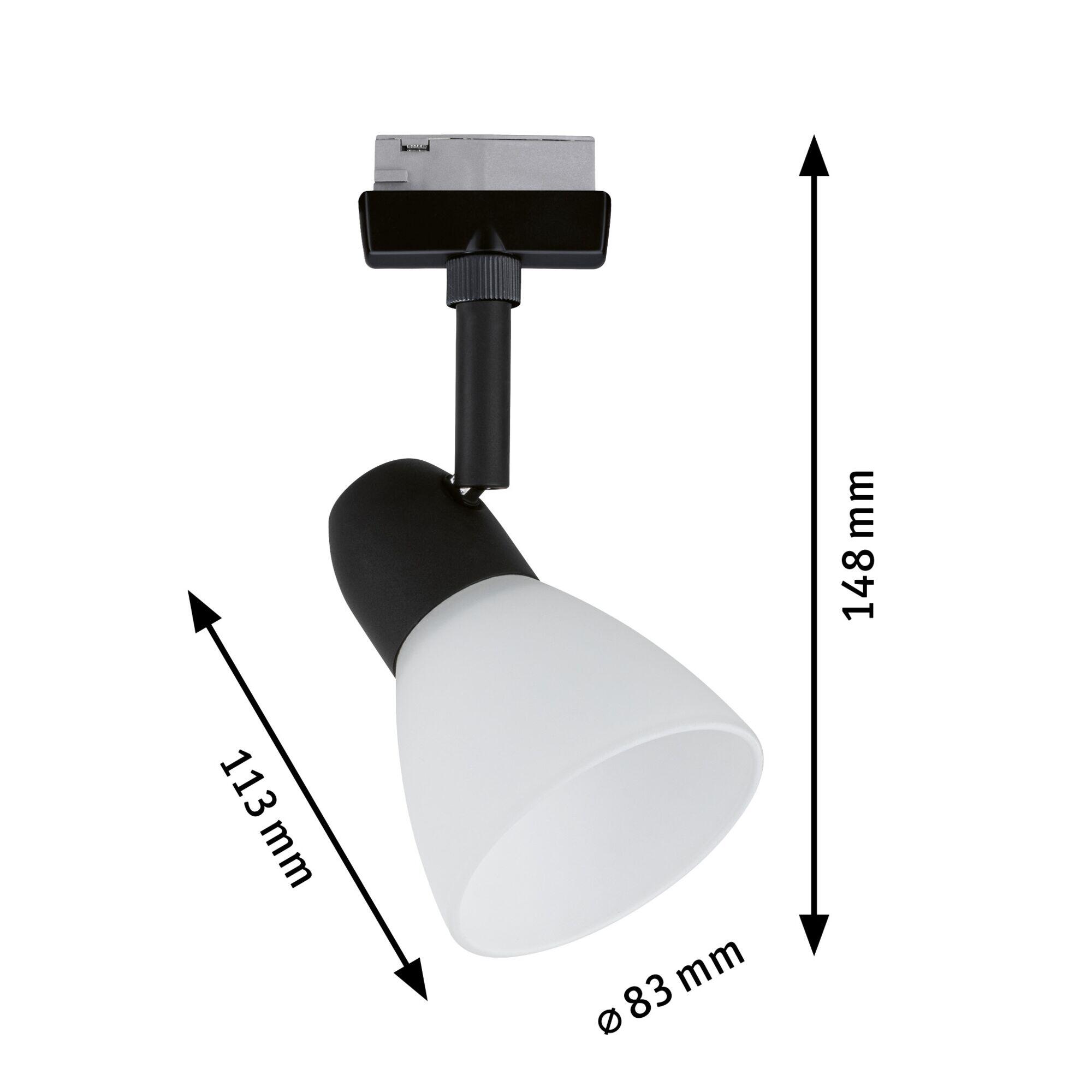 Spot URAIL Caps, E14 230V, métal noir/verre opalin, PAULMANN - 5