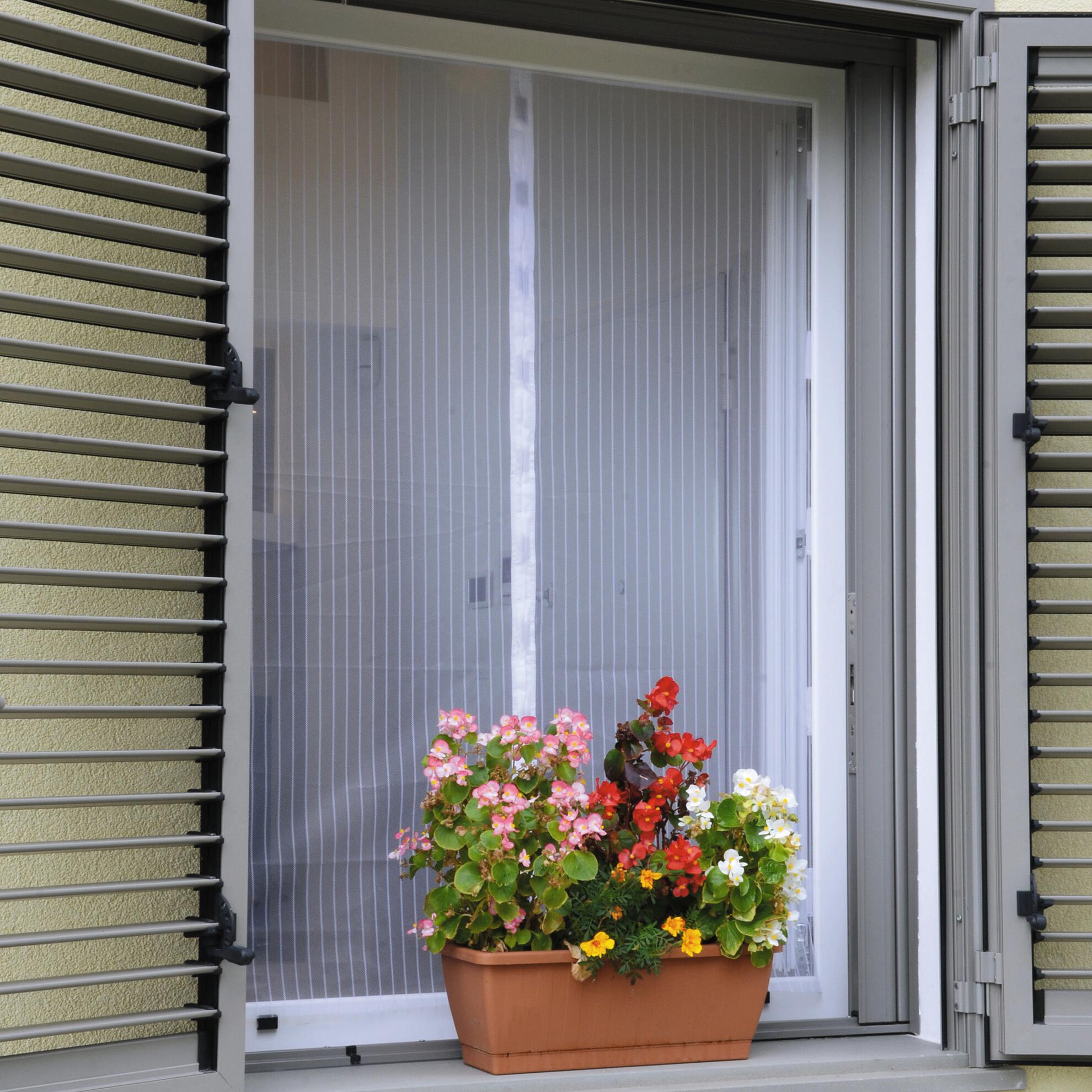 Tenda zanzariera magnetica M per finestra L 150 x H 180 cm nero - 2