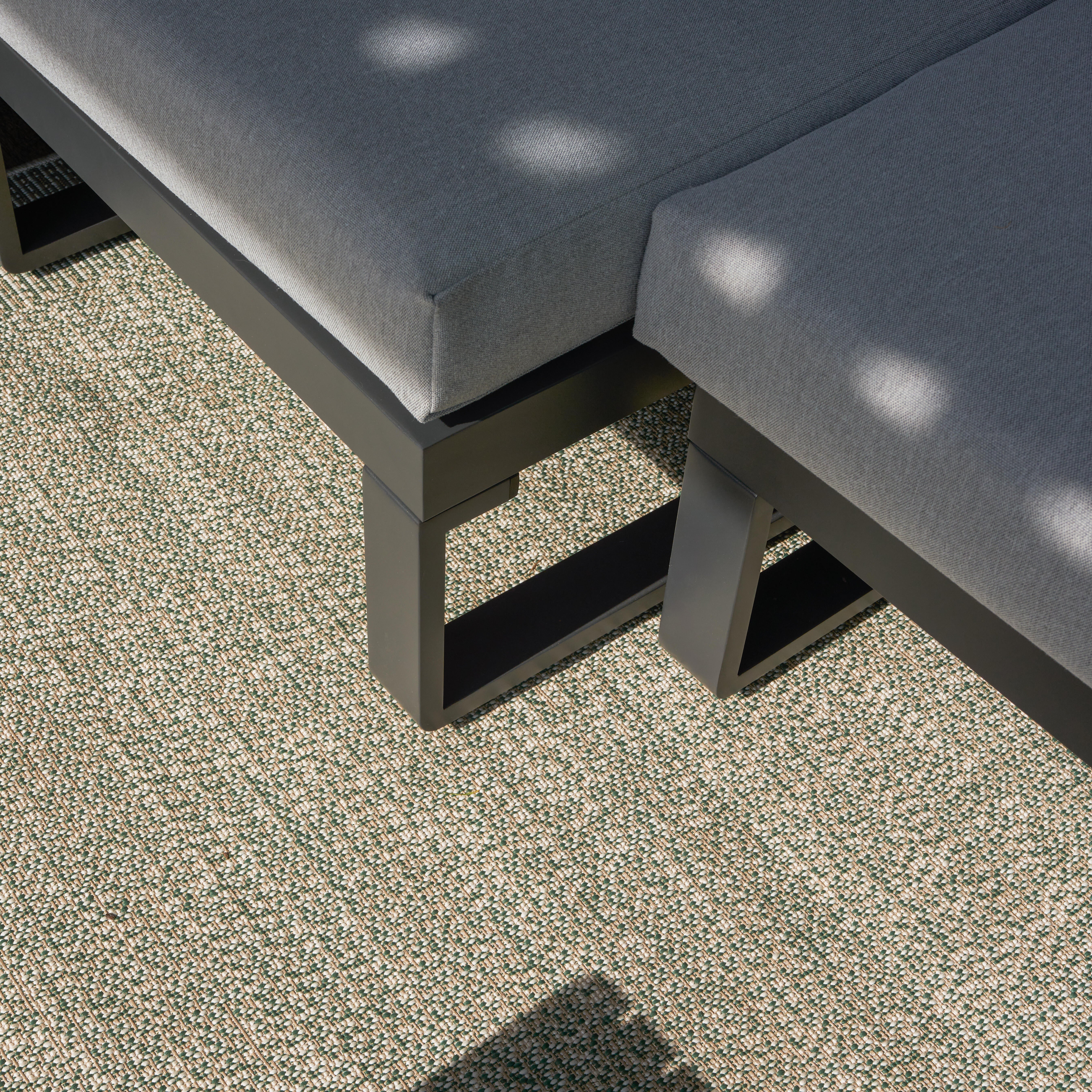 Poltrona centrale con cuscino grigio Persea NATERIAL, struttura in alluminio seduta in alluminio grigio, L 65 x H 68.4 x P 80 cm - 9