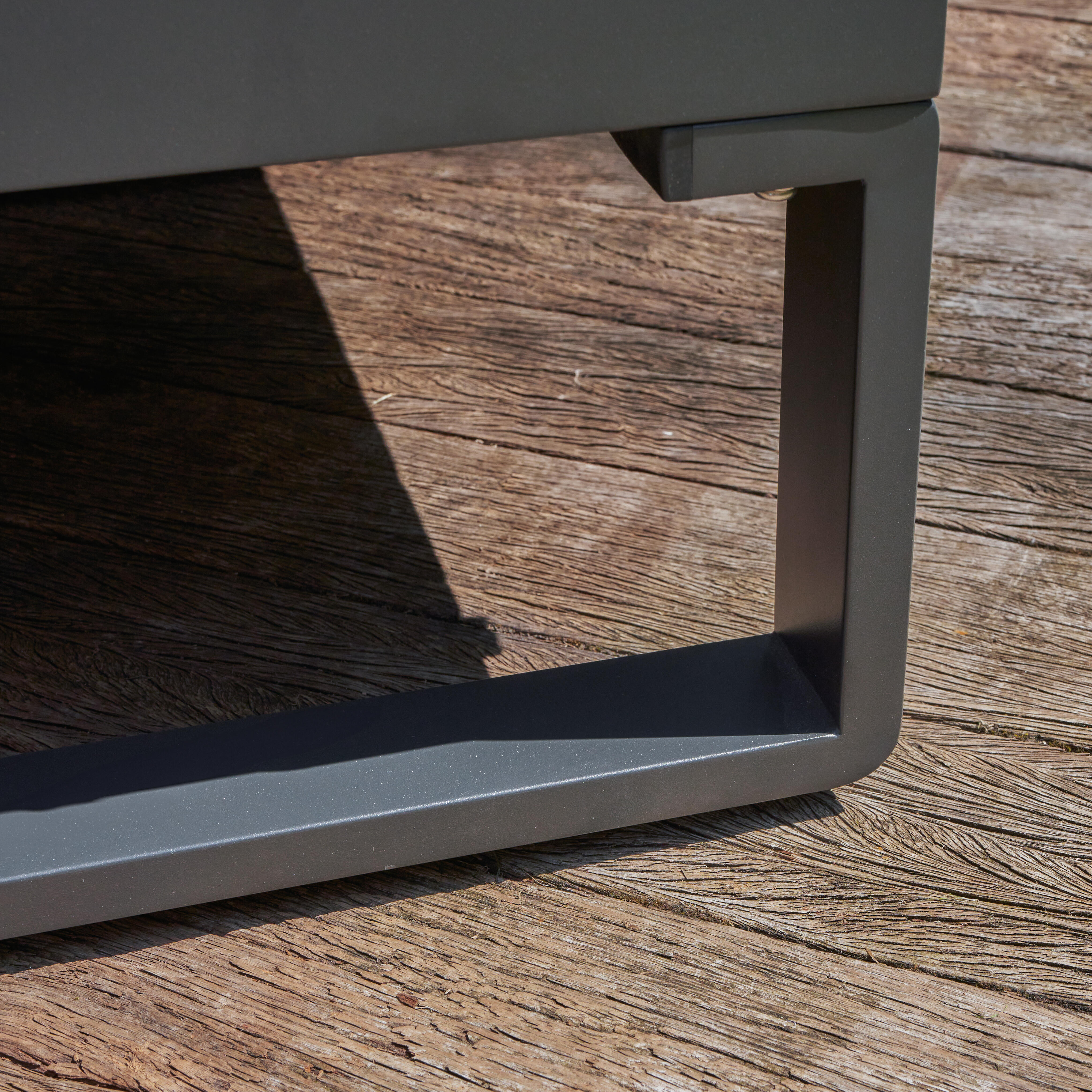 Poltrona centrale con cuscino grigio Persea NATERIAL, struttura in alluminio seduta in alluminio grigio, L 65 x H 68.4 x P 80 cm - 8