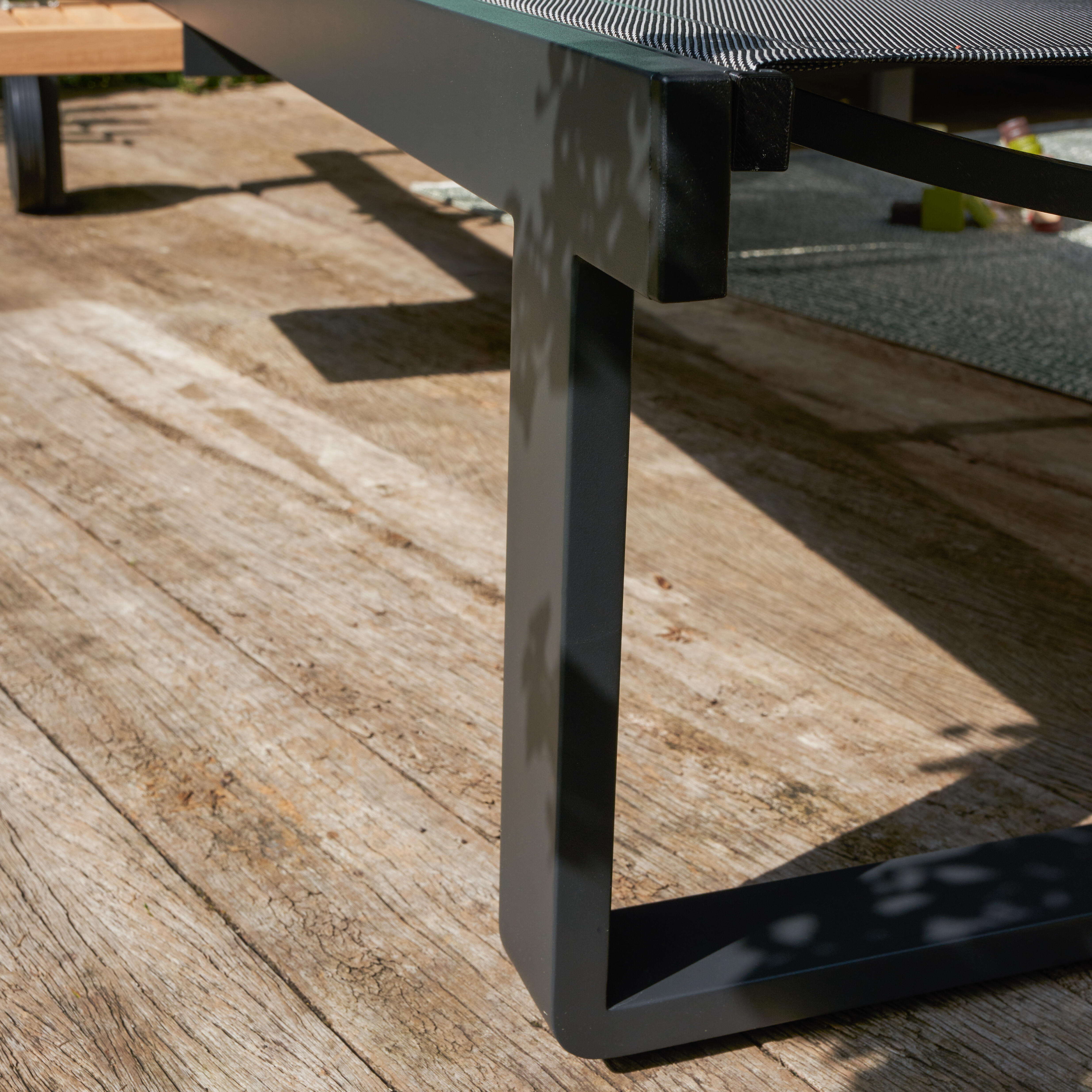 Lettino senza cuscino NATERIAL in alluminio grigio e seduta grigio - 12