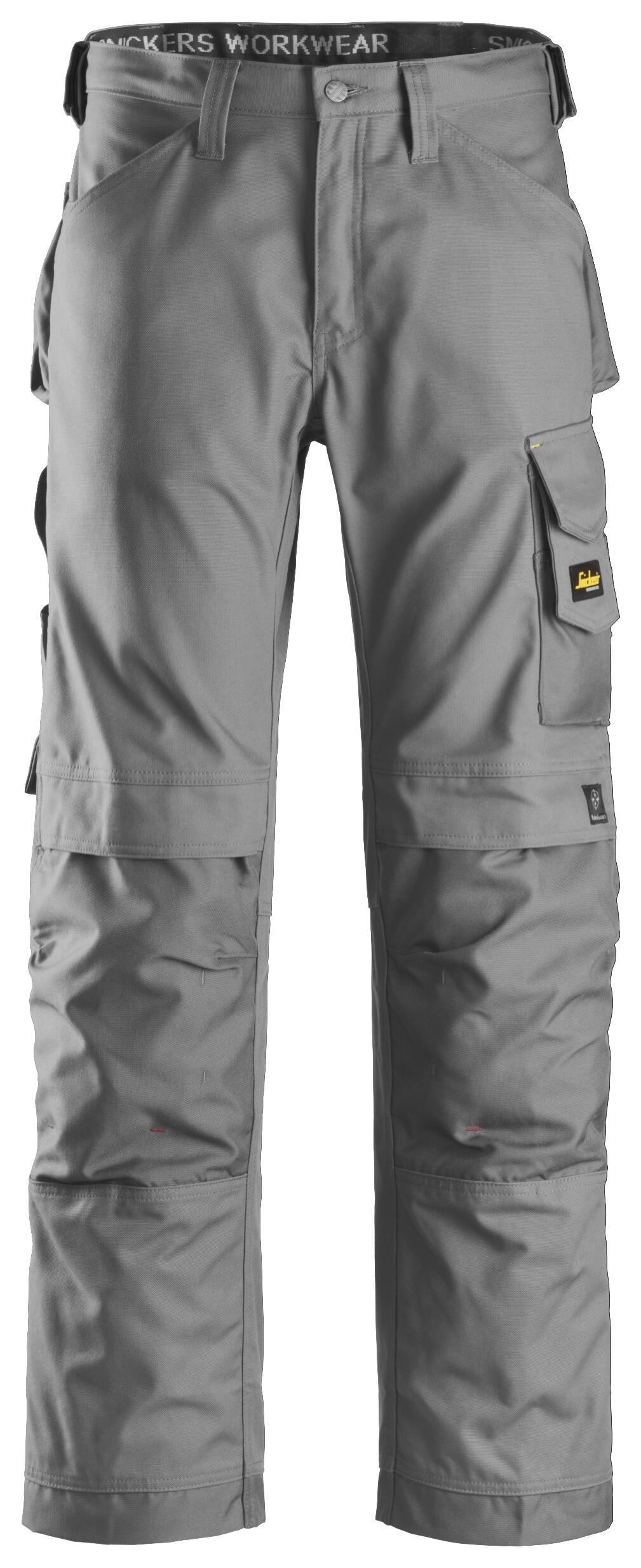 Pantalón trabajo unisex snickers canvas+ - gris - talla 48 larga