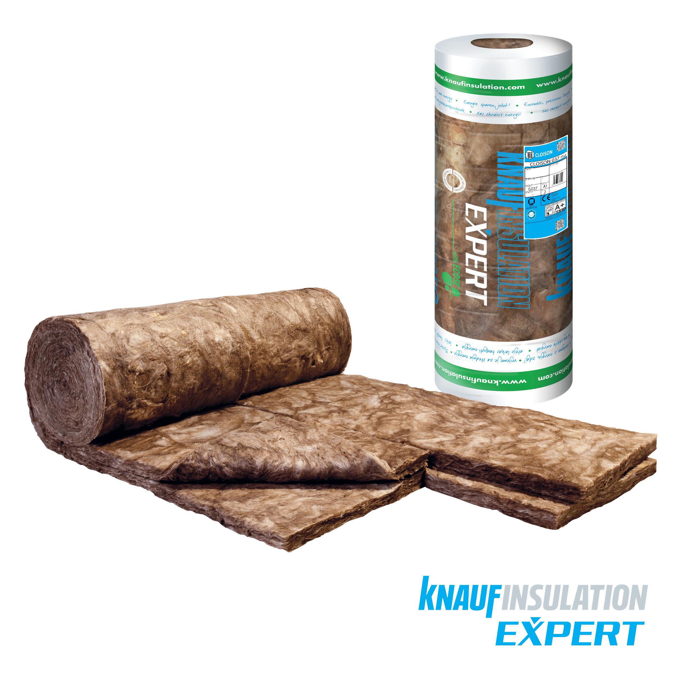4 rouleaux de laine de verre cloison 037 nu, Ep.70mm, 5.4x0.6m KNAUF — free download