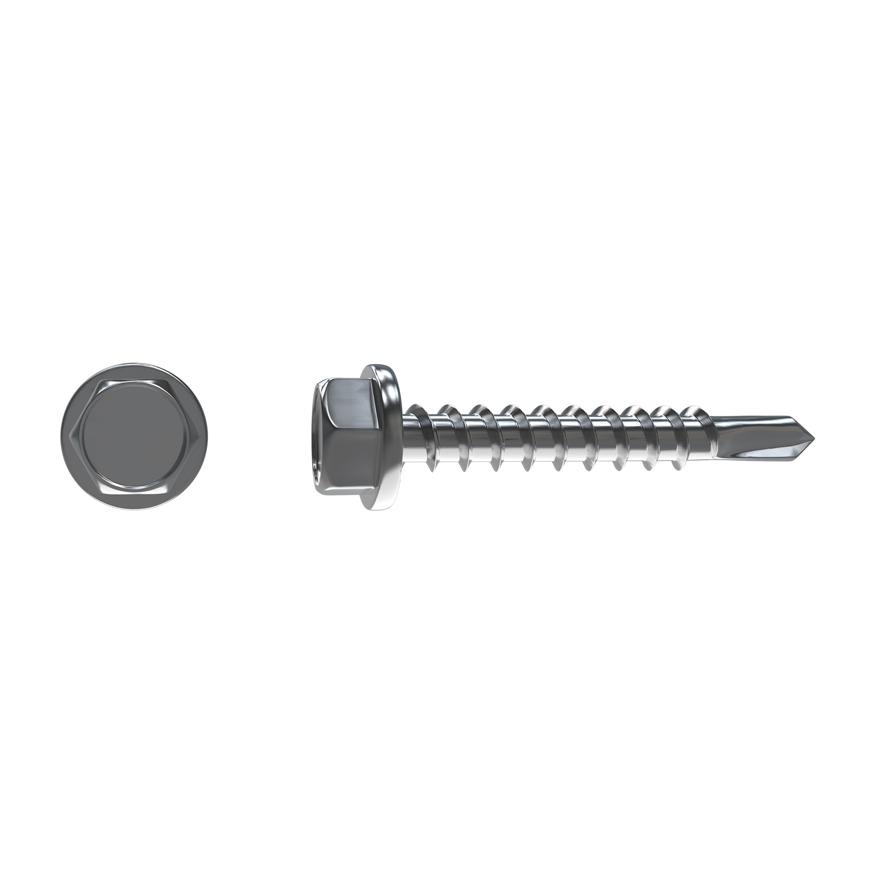 Bolsa 6 Parafusos Autoroscantes Sextavado STANDERS inox C1 5.5x32 - 2