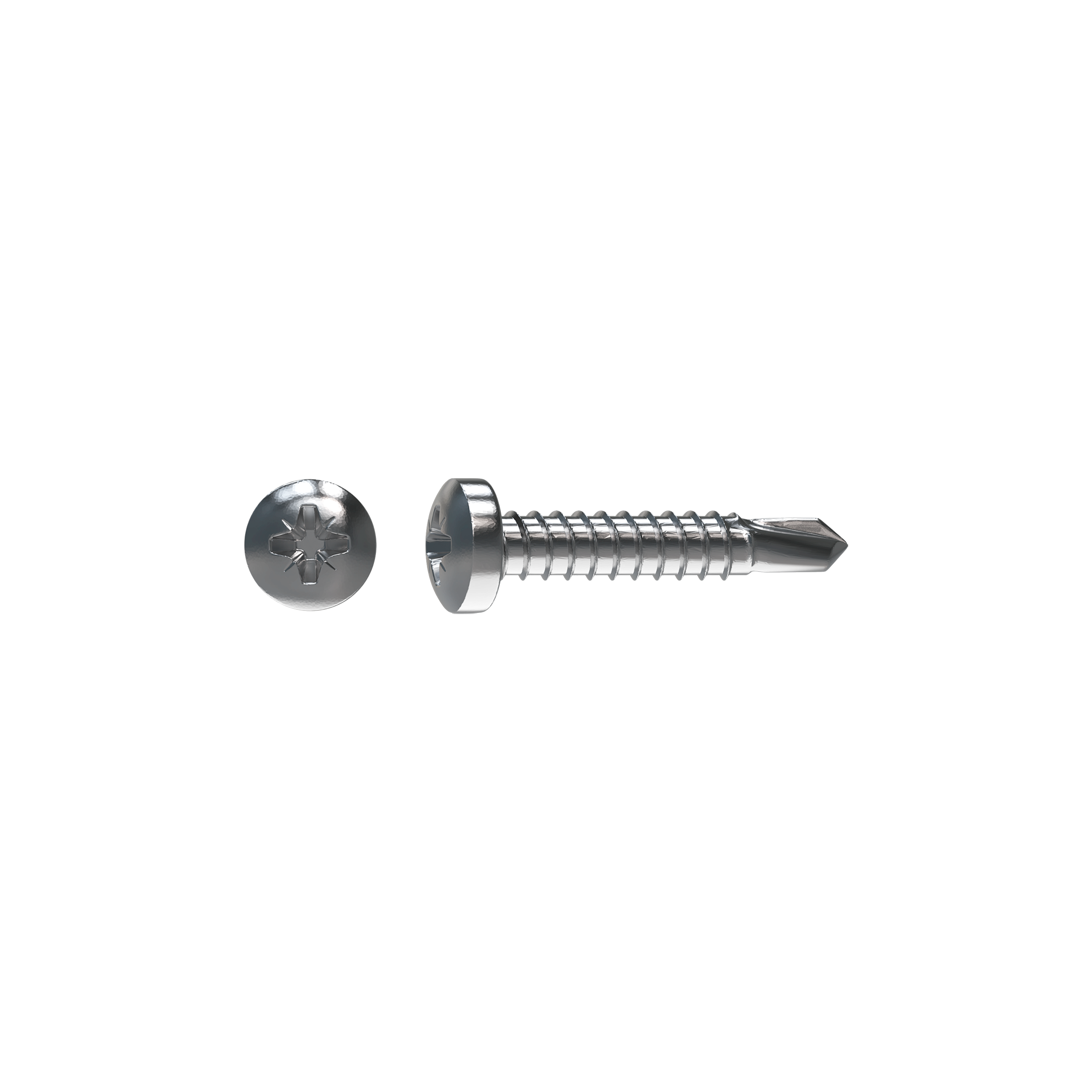 Bolsa 25 Parafusos Autoroscantes redondos STANDERS inox C1 3.5x16 - 2