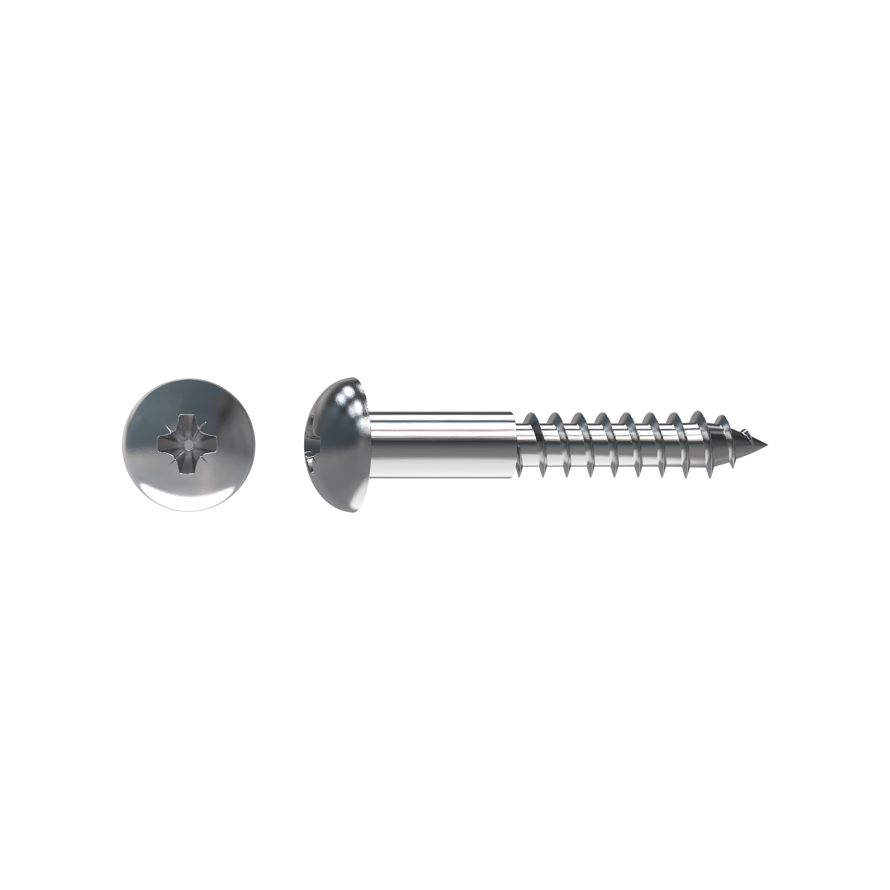 Bolsa 20 Parafusos redondos STANDERS inox A2 4x30 - 2