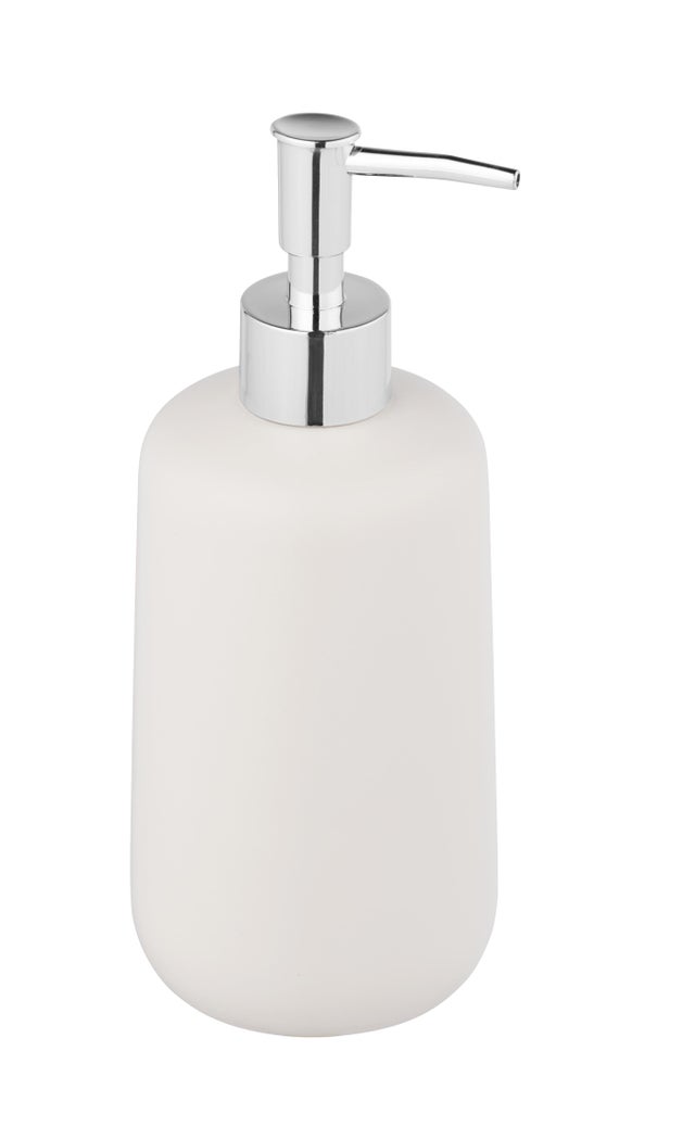Dispenser sapone per bagno/cucina d'appoggio Dosasapone Olinda  bianco in ceramica 0.5 l
