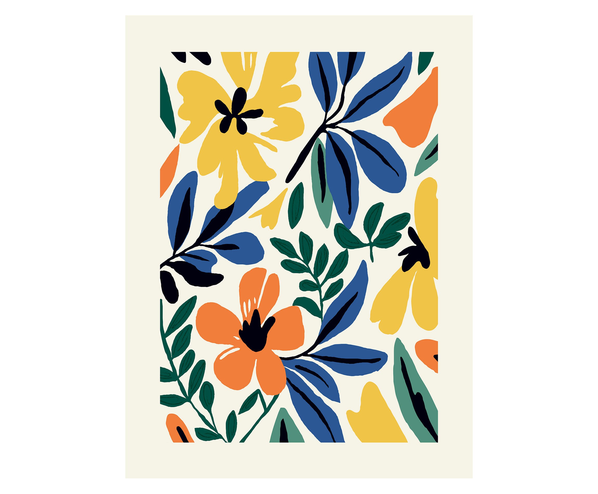 Pintura impresa sin marco botánico, plantas o floral 40 x 30 cm - 6