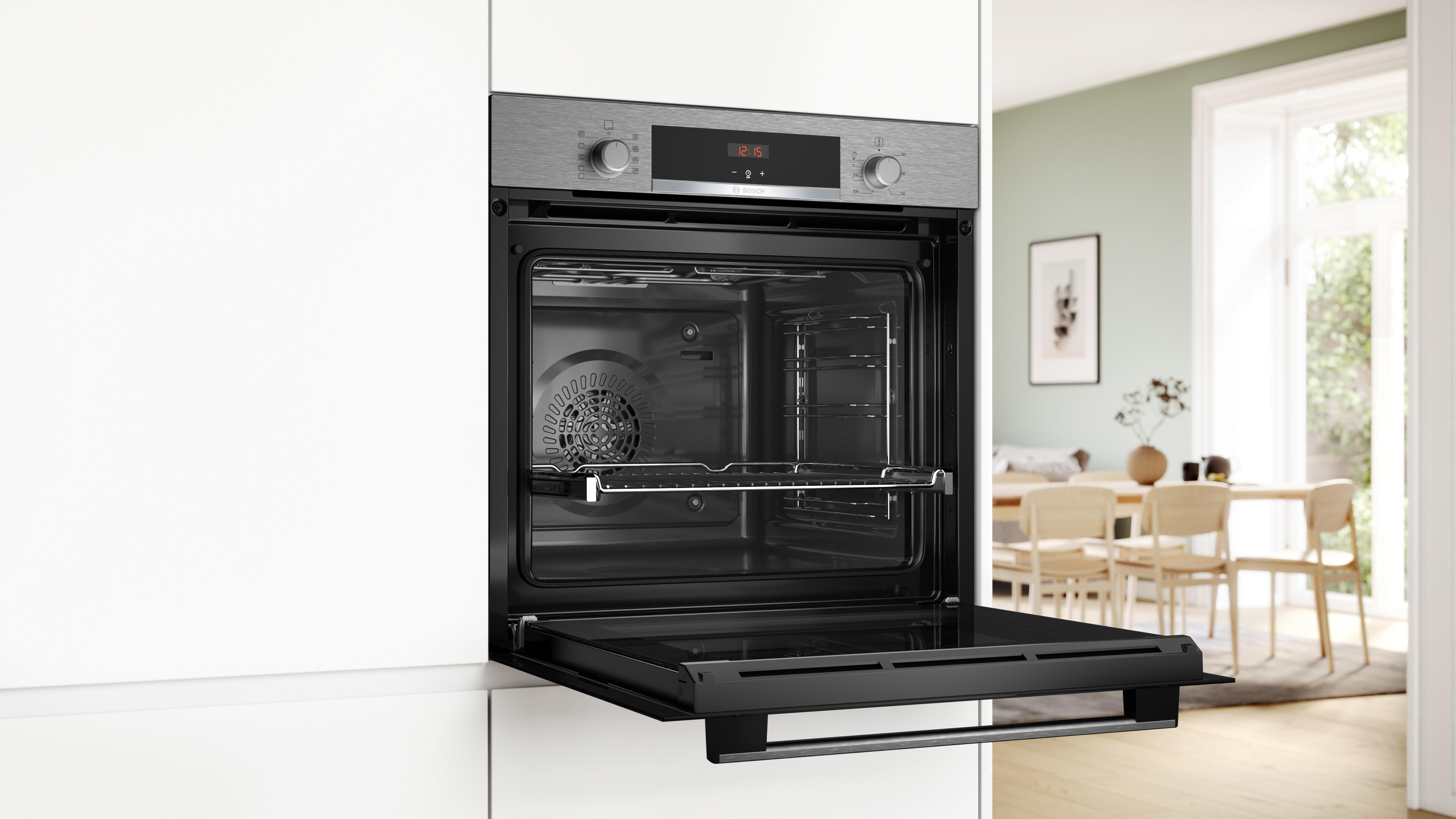 Forno multifunções 71L 59.4x54.8x59.5 cm preto Bosch HBA514S3 - 3