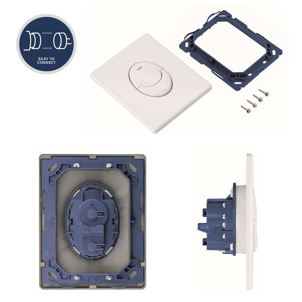 Pulsador sensea by grohe blanco brillante para cisterna wc suspendido