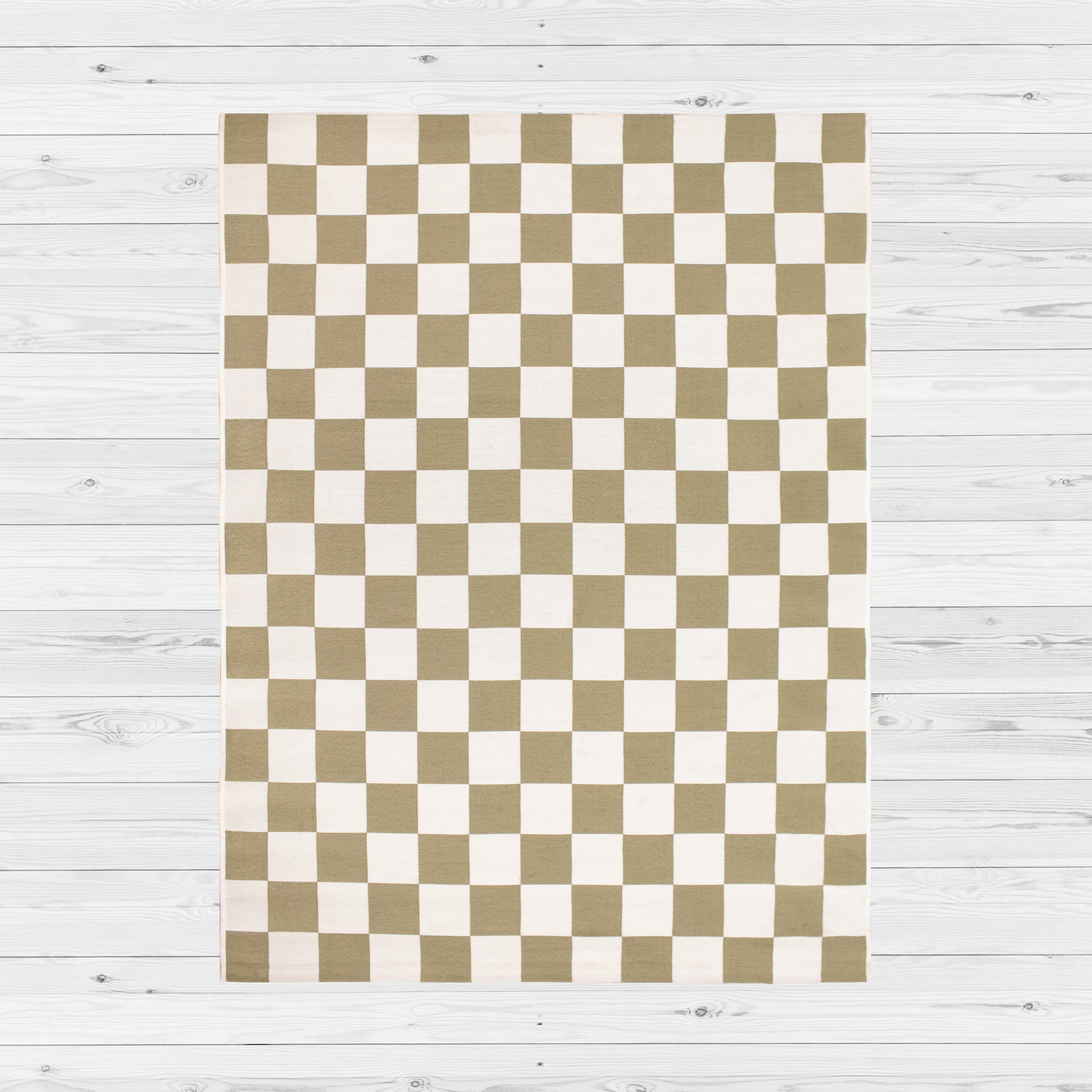 Tapis intérieur / extérieur Damier JAUNE/VERT, l.150 x L.200 cm - 7