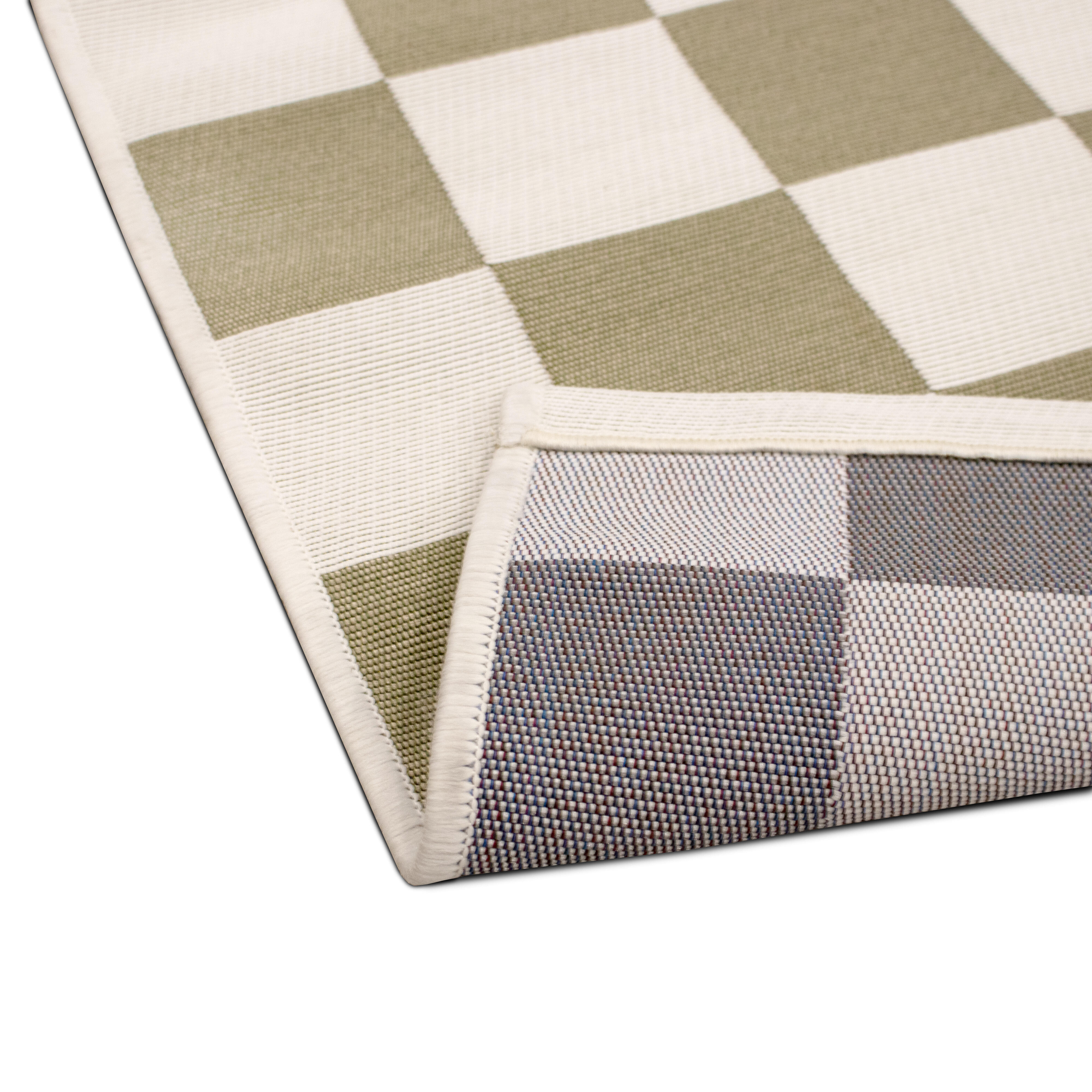 Tapis intérieur / extérieur Damier JAUNE/VERT, l.150 x L.200 cm - 9