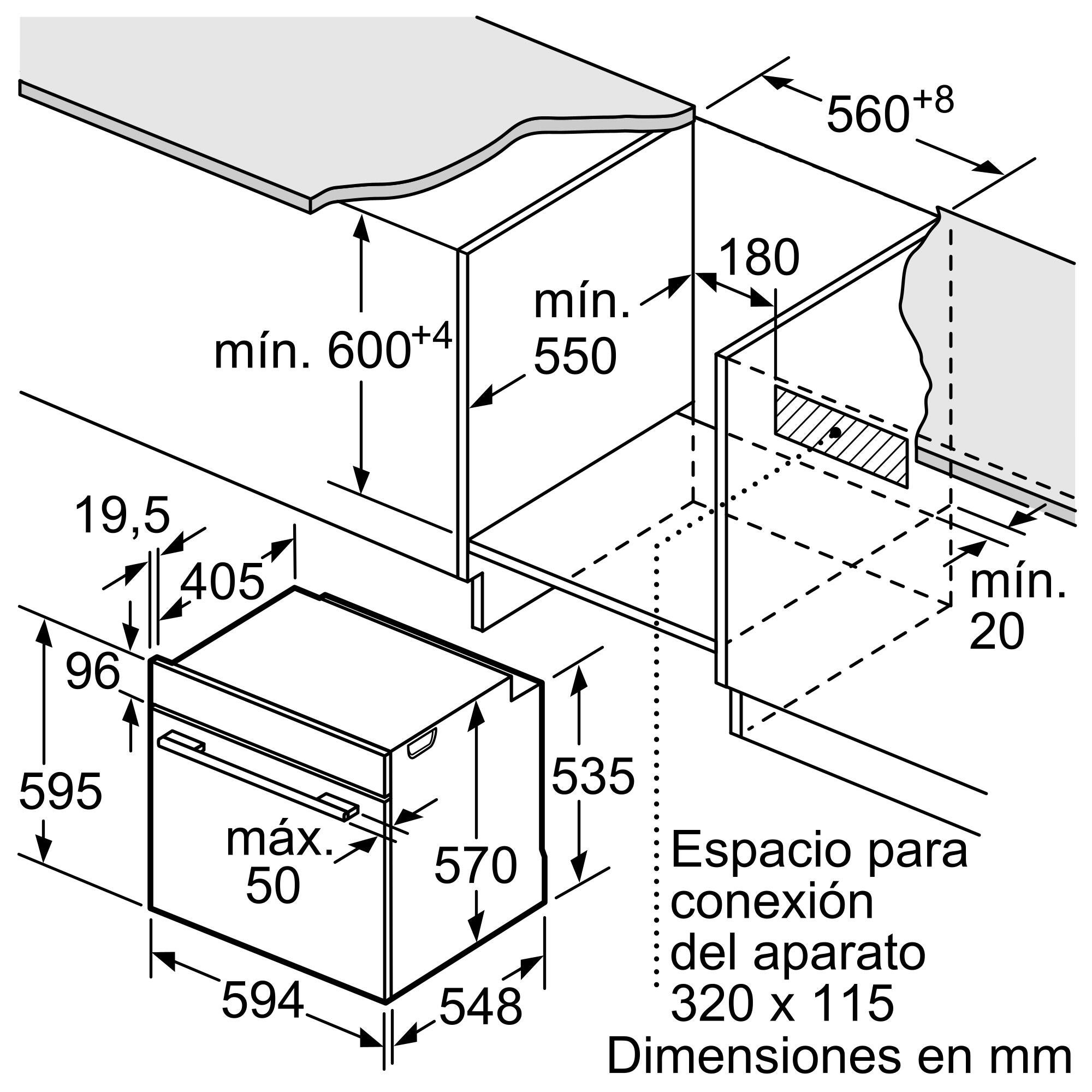 Horno multifunción BALAY 3HB5159B3 71L Hidrólisis blanco Clase A+ - 3