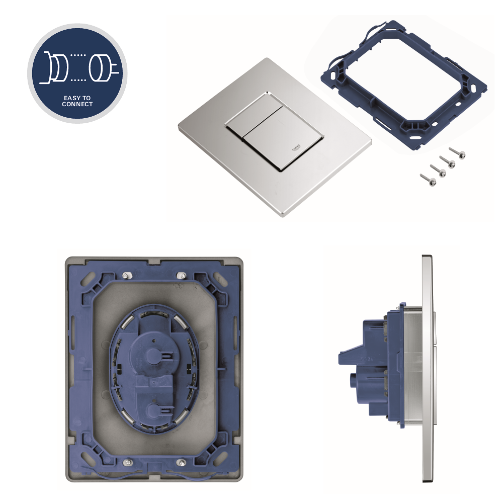 Plaque de commande chrome pour WC suspendu, GROHE Solido for SENSEA - 4