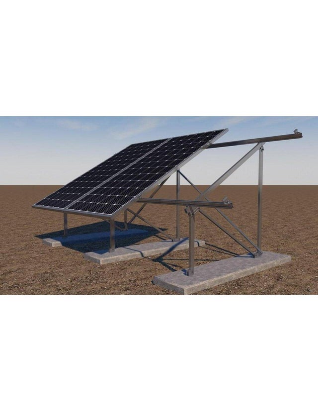 Structure sol haute 2 panneaux - SUNFER