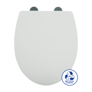 Abattant WC Frein De Chute Ideal Standard - Universel Forme Ovale, Plastique Dur, Charnières Inox, Garanti 5 Ans