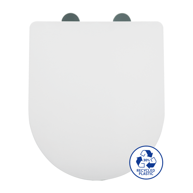 Abattant frein de chute en D polypropylène blanc SENSEA Easy